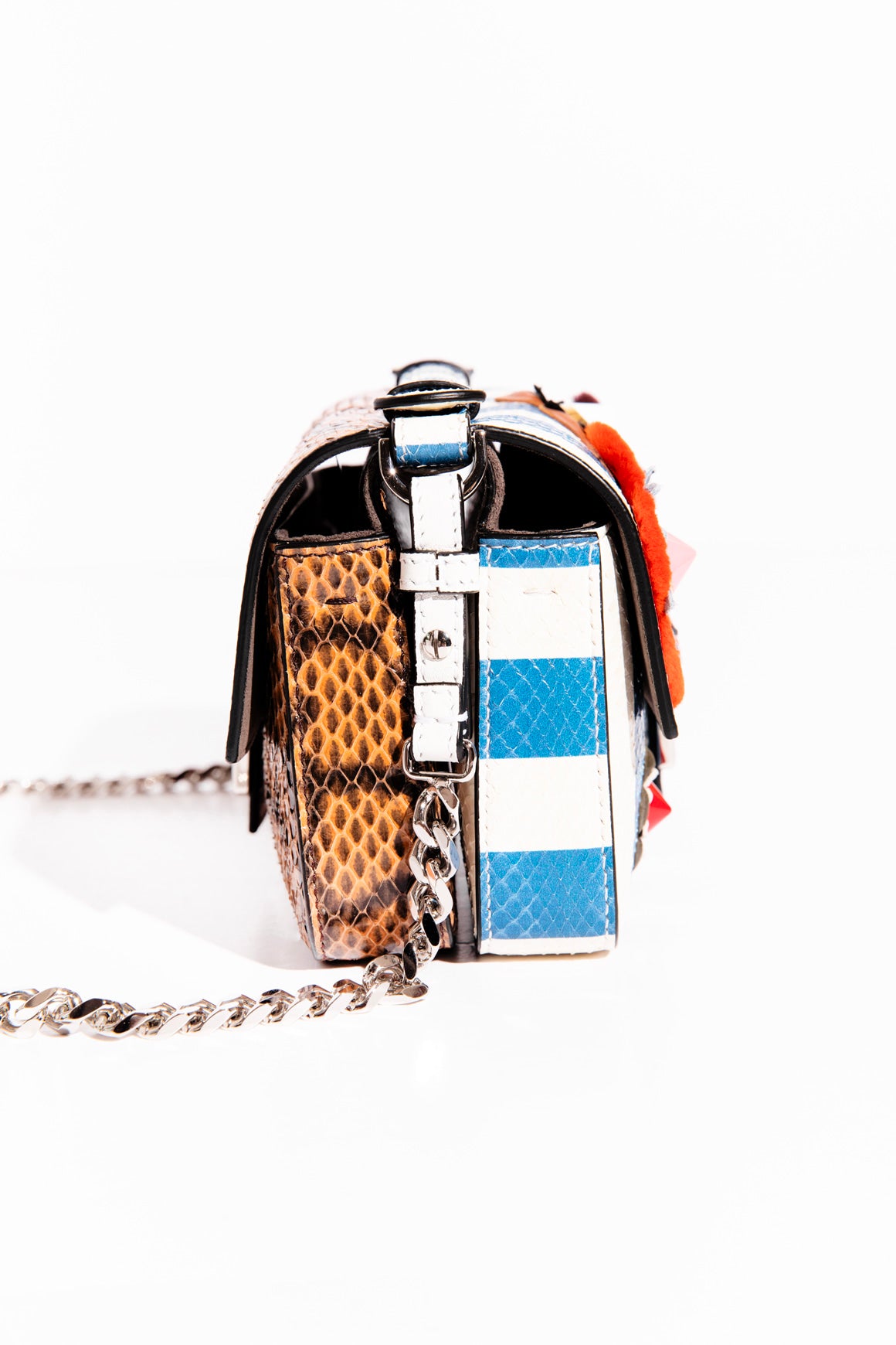 FENDI Flowerland Snake Double Micro Baguette Bag