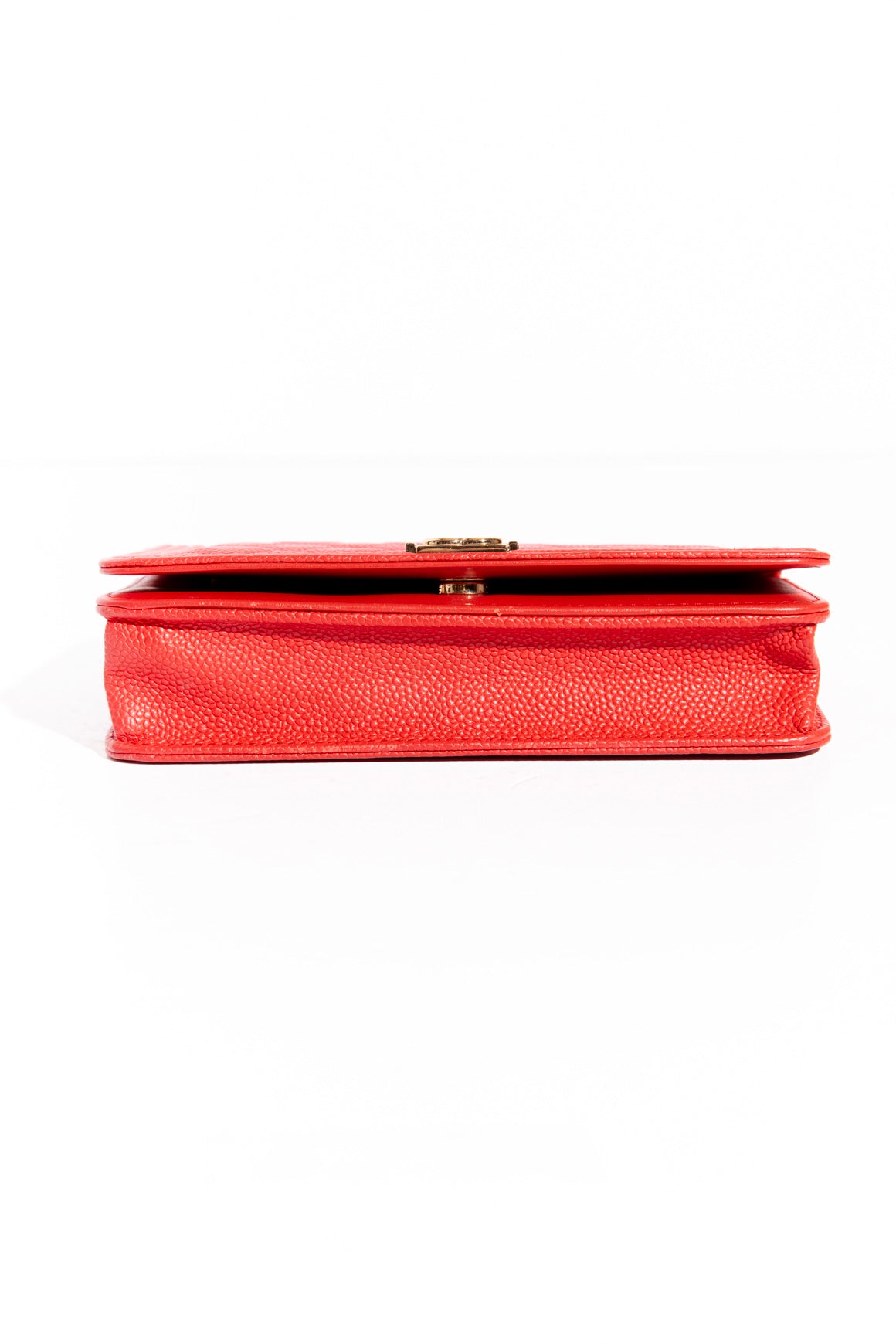 CHANEL Red Boy Wallet On Chain