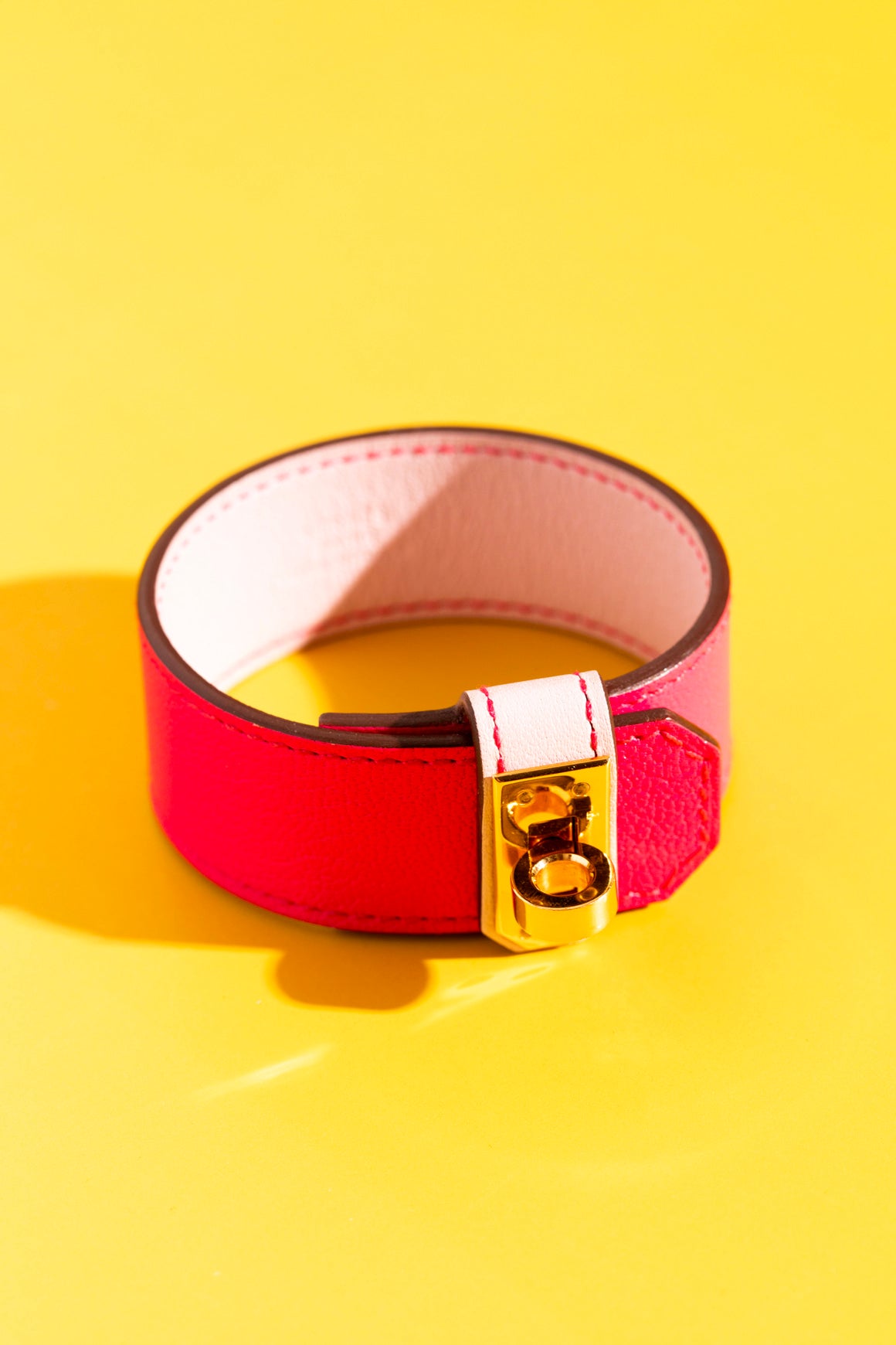 HERMES Pink & Lilac Kelly Twist Bracelet