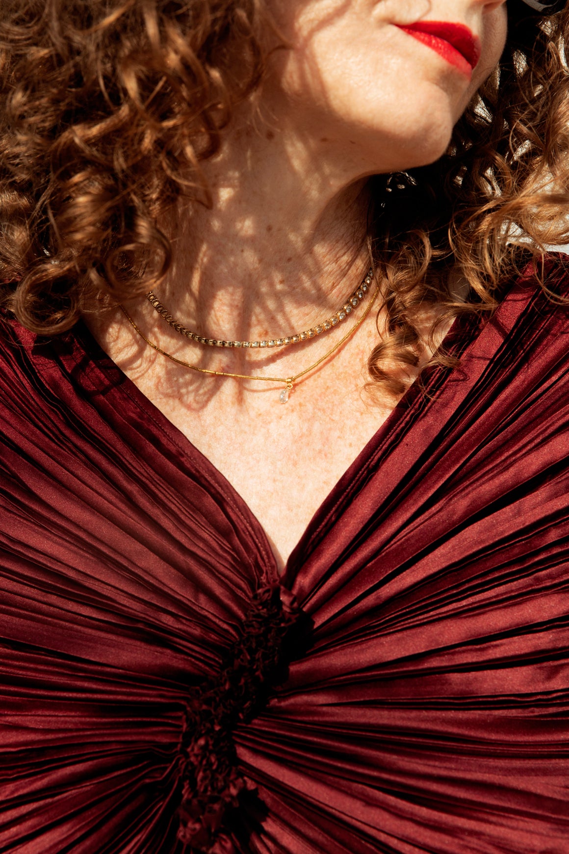 GUHRAN 24k Recycled Gold Diamond Drop Necklace