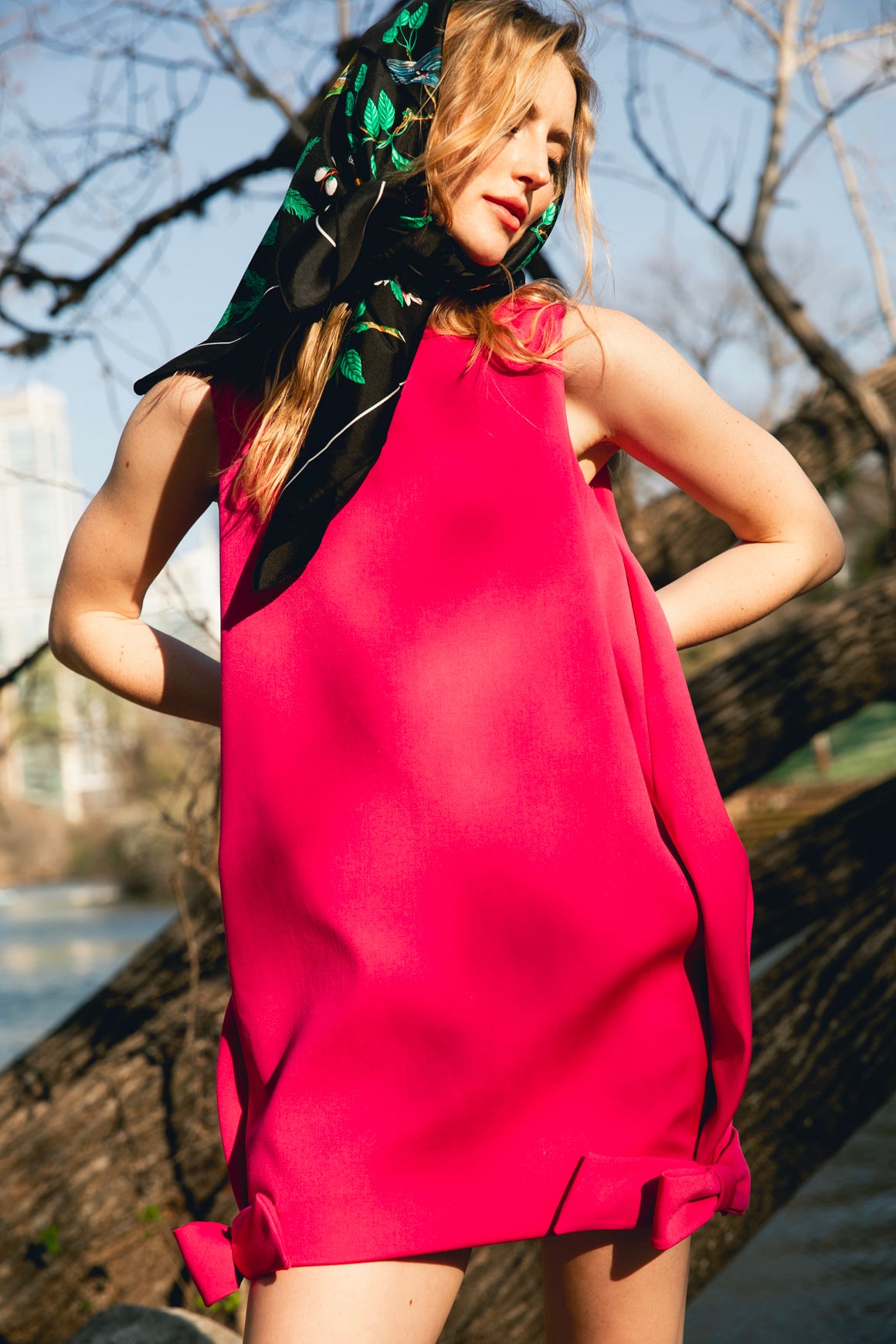 VALENTINO Magenta Mini Dress (Sz. 4)