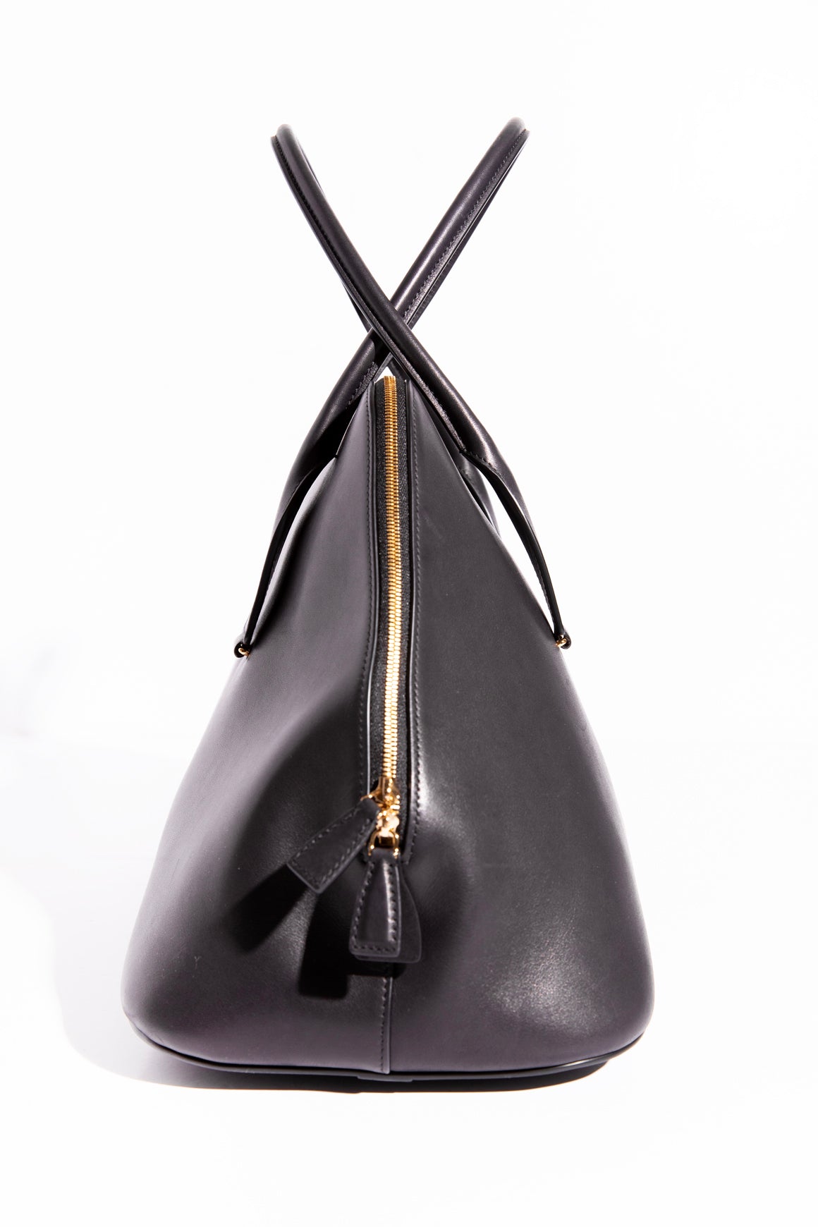 THE ROW Black Calfskin Large Devon Bag