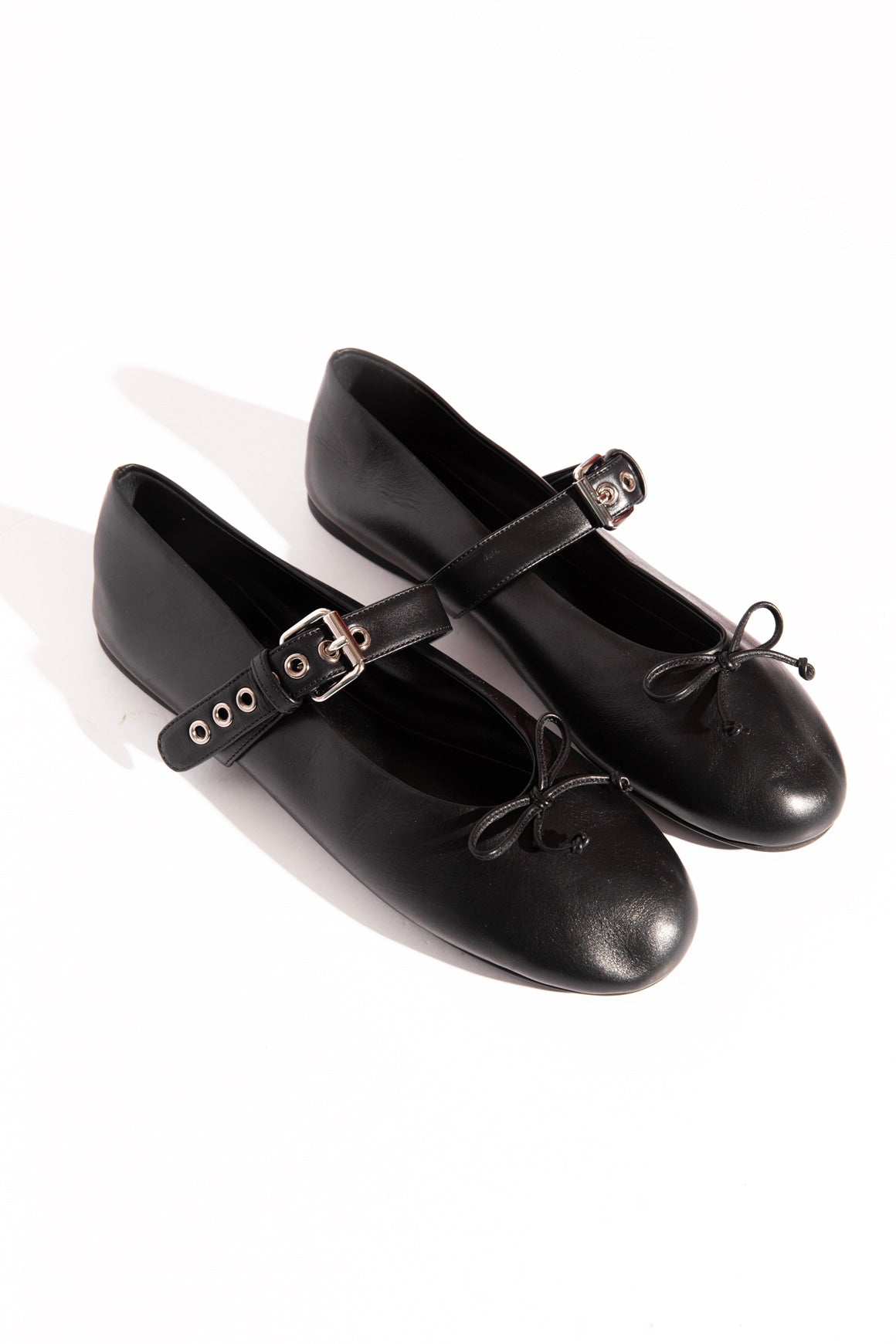 MIU MIU Black Grommet Maryjane Flats (Sz. 39)