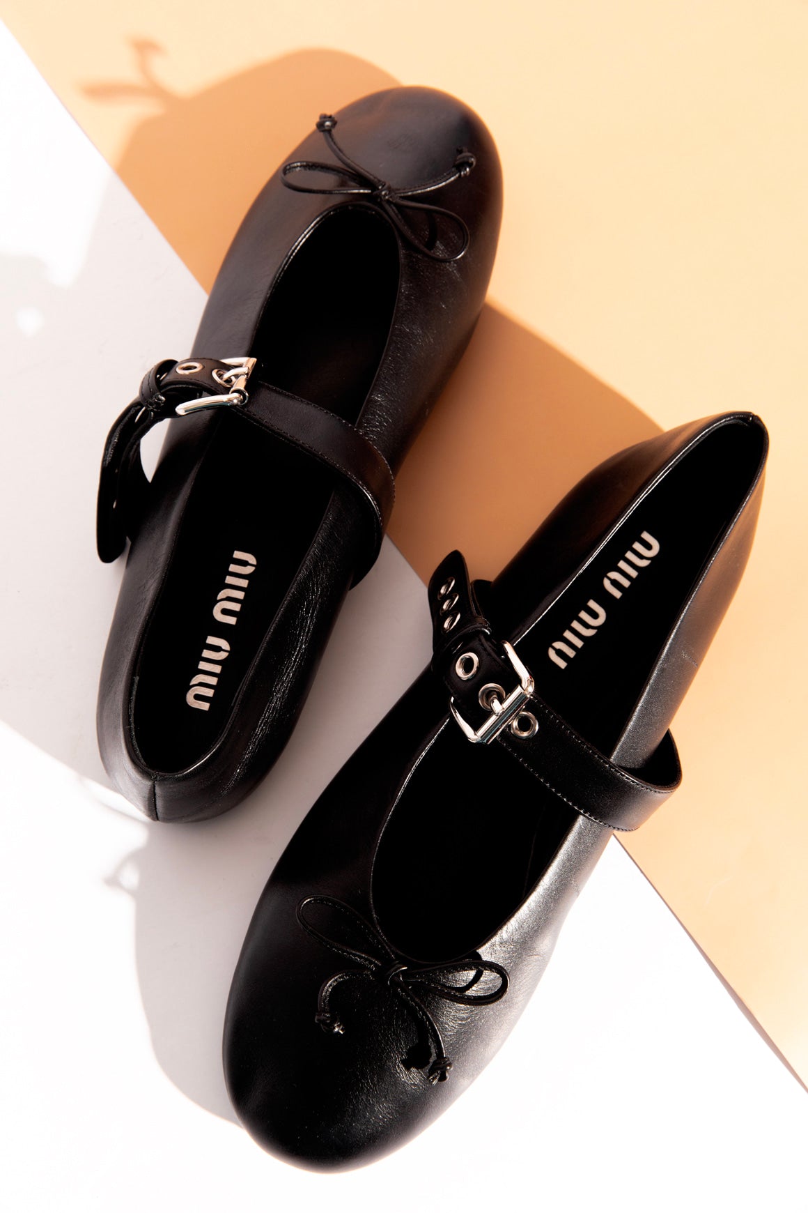 MIU MIU Black Grommet Maryjane Flats (Sz. 39)
