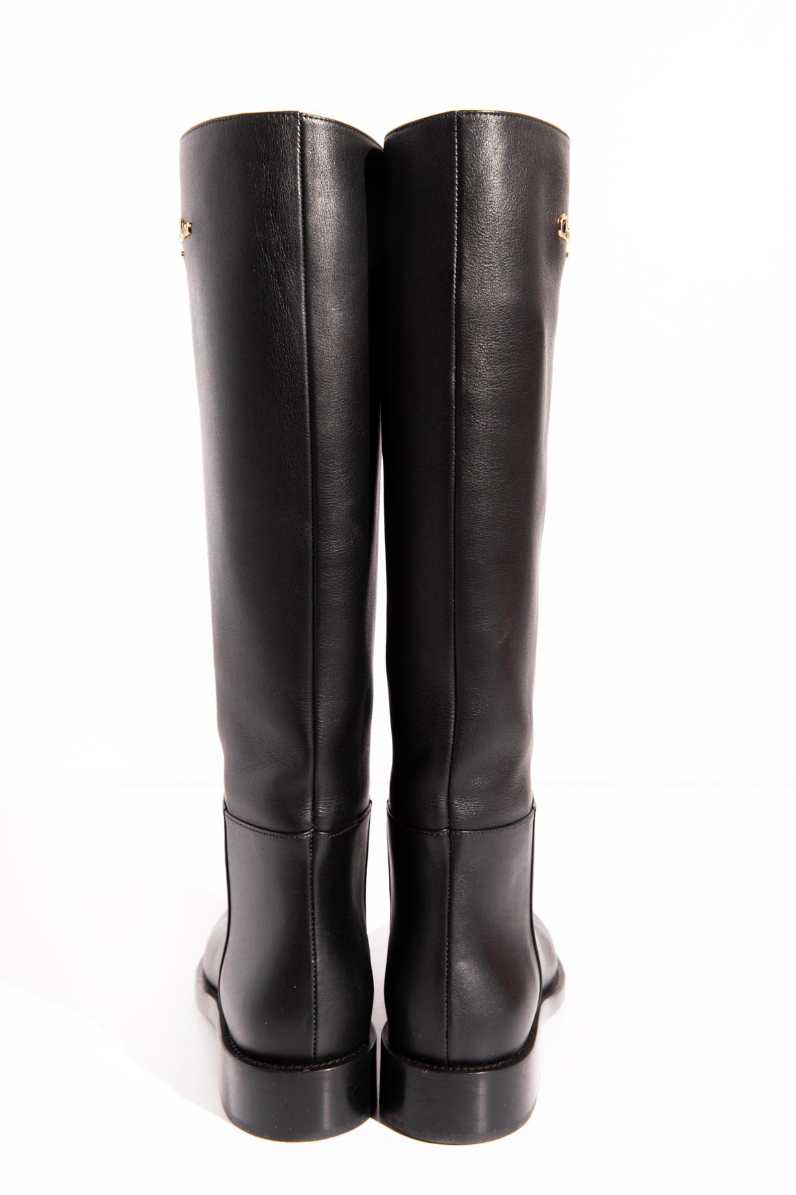 CHRISTIAN DIOR Black Calfskin 'D-Town' Boots (Sz. 38)