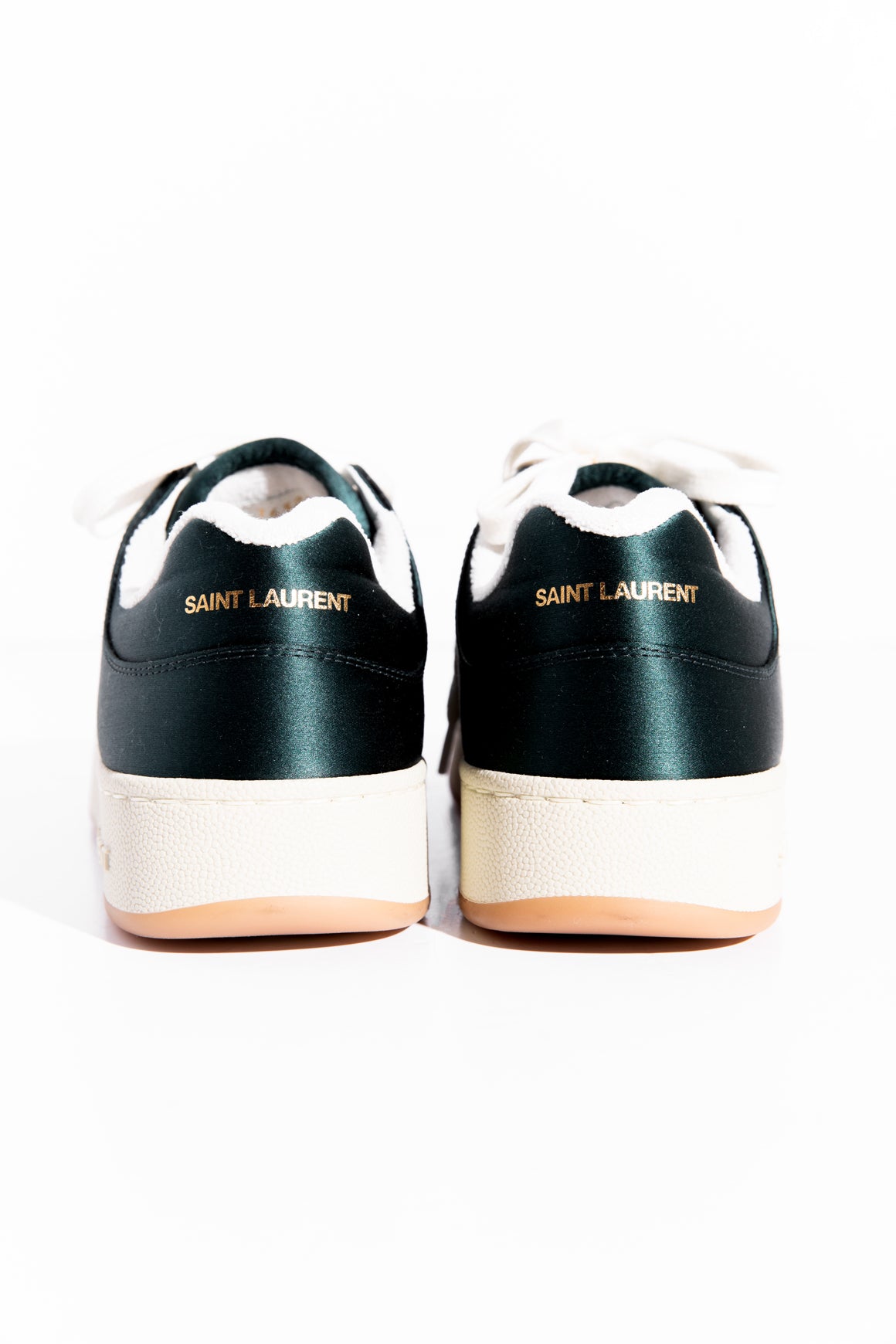 SAINT LAURENT Green Satin SL/61 Sneakers (Sz. 39)
