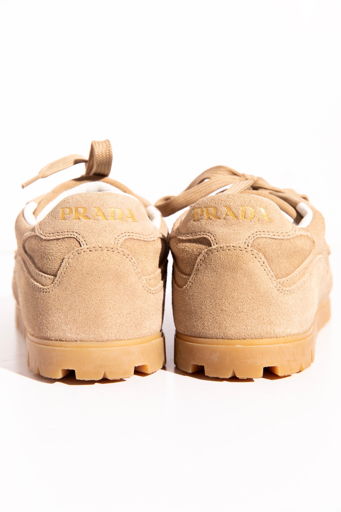 PRADA Suede Low Top Sneakers (39)