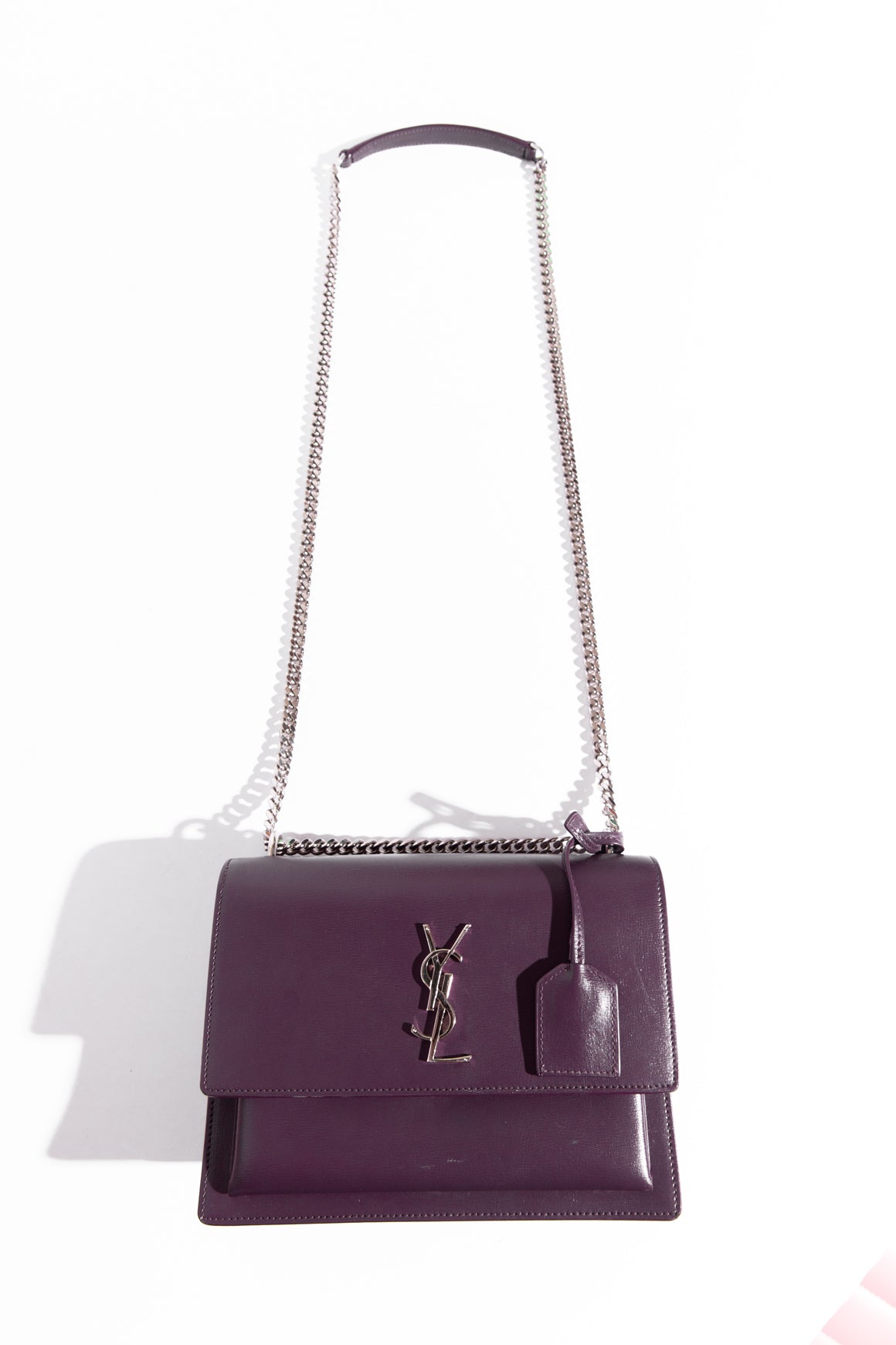 SAINT LAURENT Purple Medium Sunset Shoulder Bag