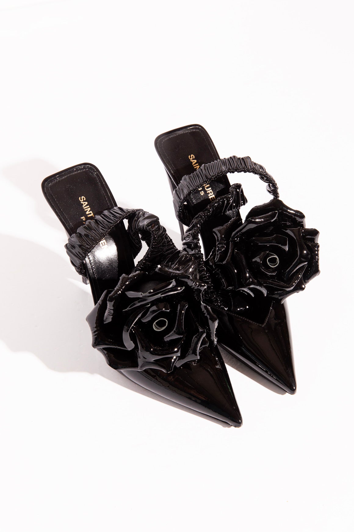 SAINT LAURENT Patent Rosette Pump (Sz. 39.5)