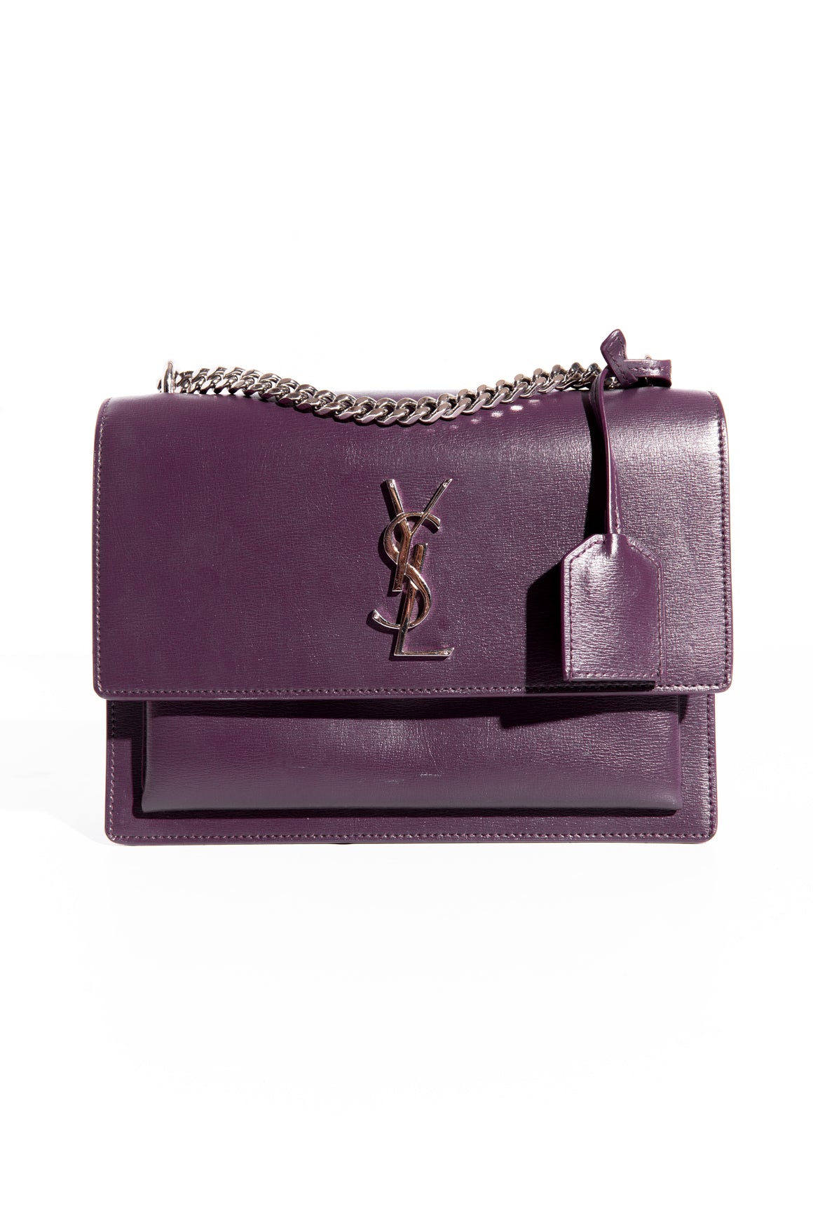 SAINT LAURENT Purple Medium Sunset Shoulder Bag