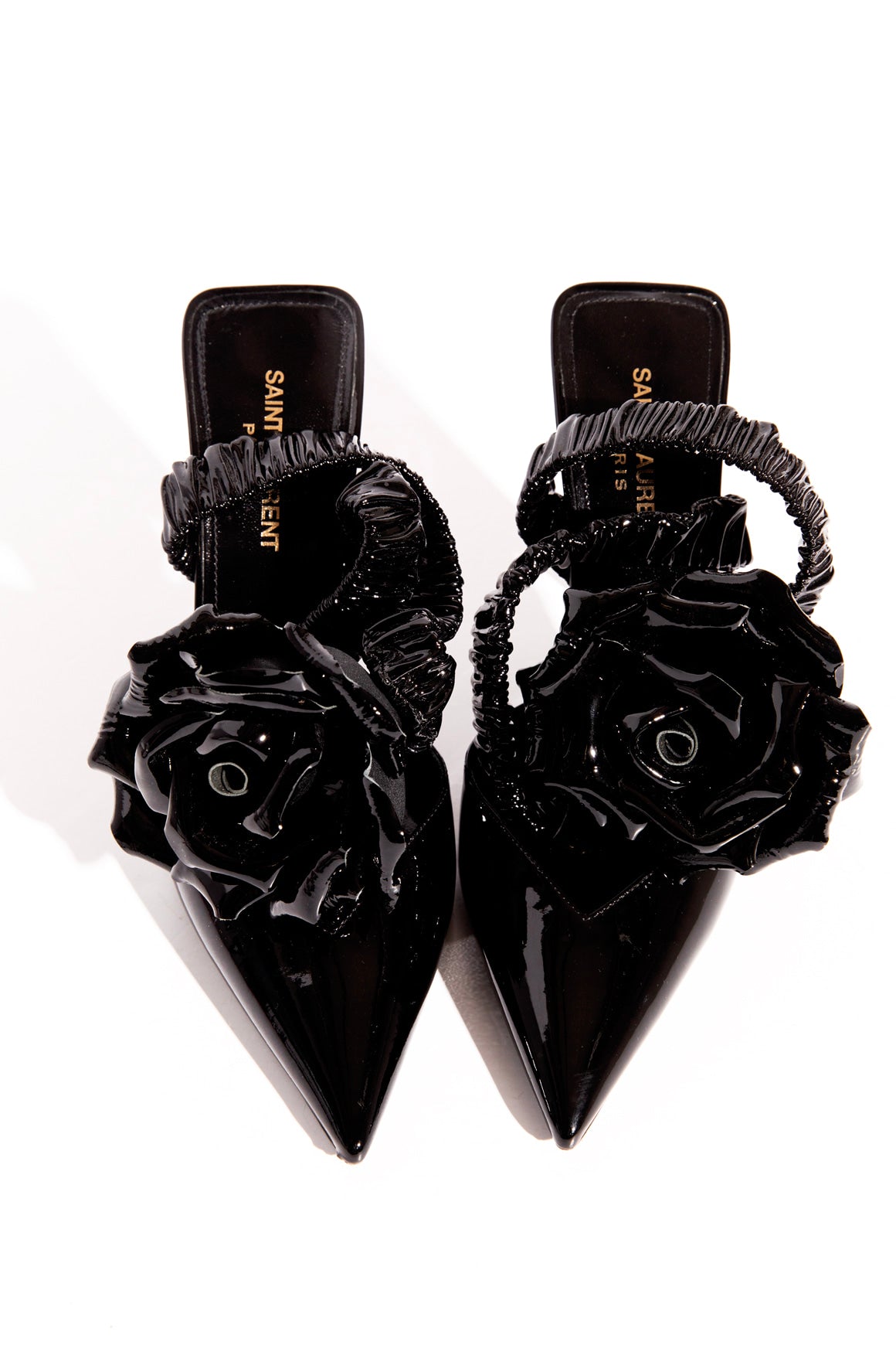 SAINT LAURENT Patent Rosette Pump (Sz. 39.5)