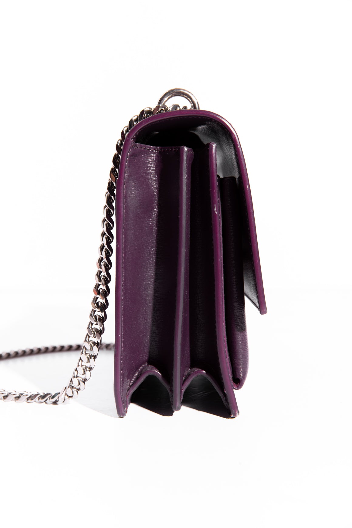 SAINT LAURENT Purple Medium Sunset Shoulder Bag