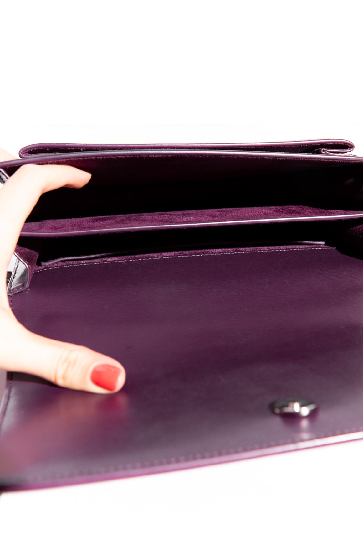 SAINT LAURENT Purple Medium Sunset Shoulder Bag