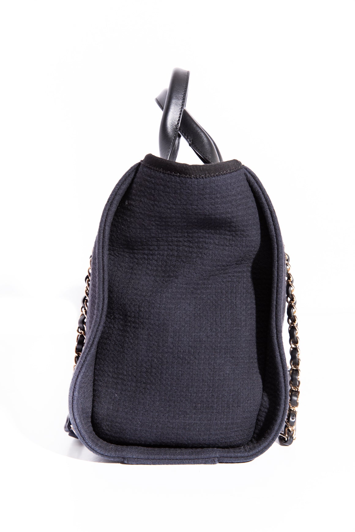 CHANEL Black Small Deauville Shopping Tote