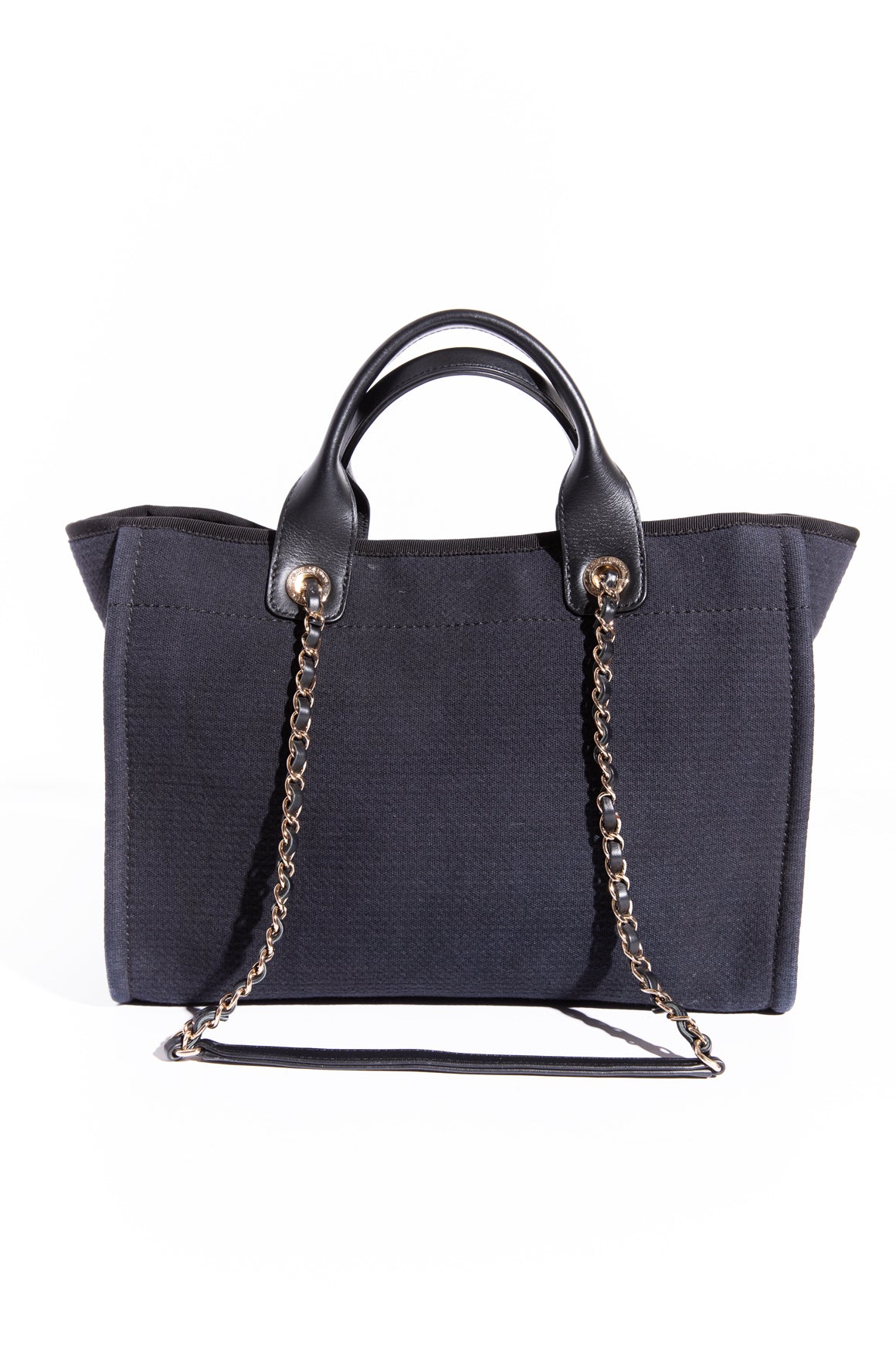 CHANEL Black Small Deauville Shopping Tote