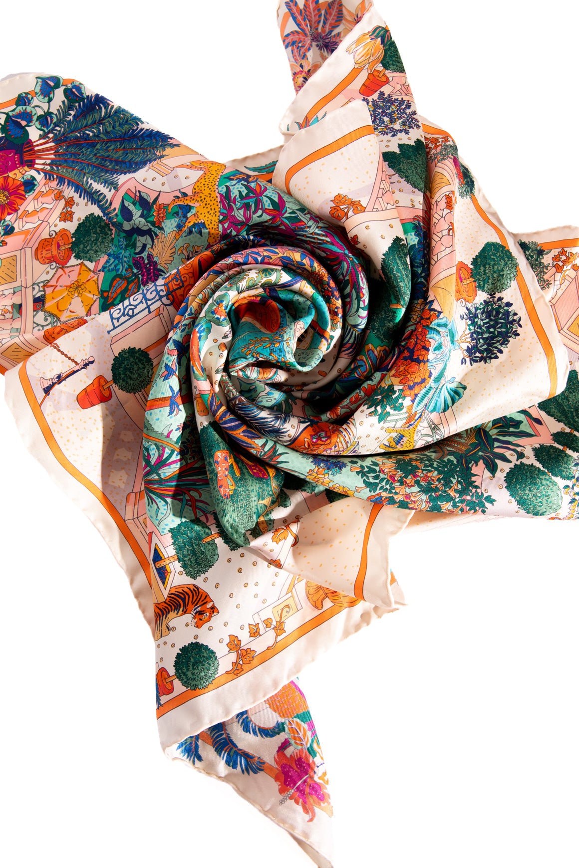 SALVATORE FERRAGAMO Flower Garden Silk Scarf