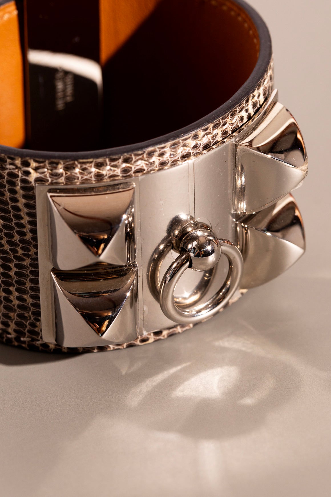 HERMES Lizard Collier de Chin Cuff