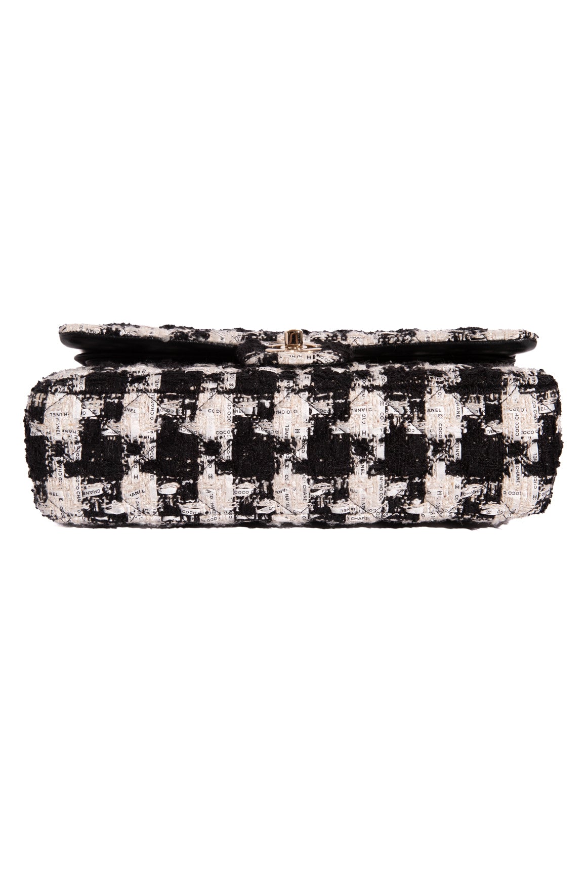2019 CHANEL Houndstooth Tweed Small Classic Double Flap
