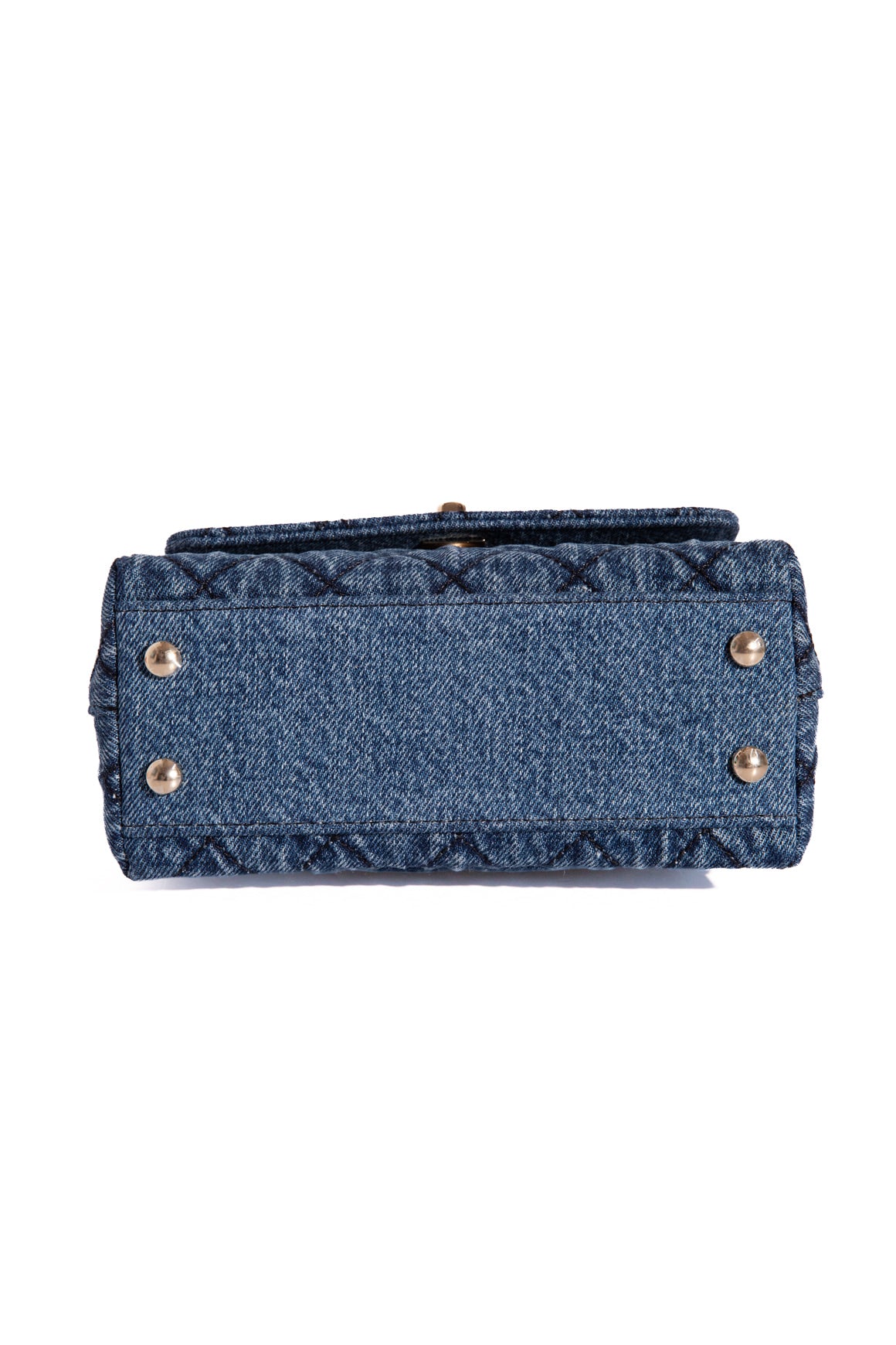 CHANEL 2026 Denim Mini Quilted Coco Top Handle Bag