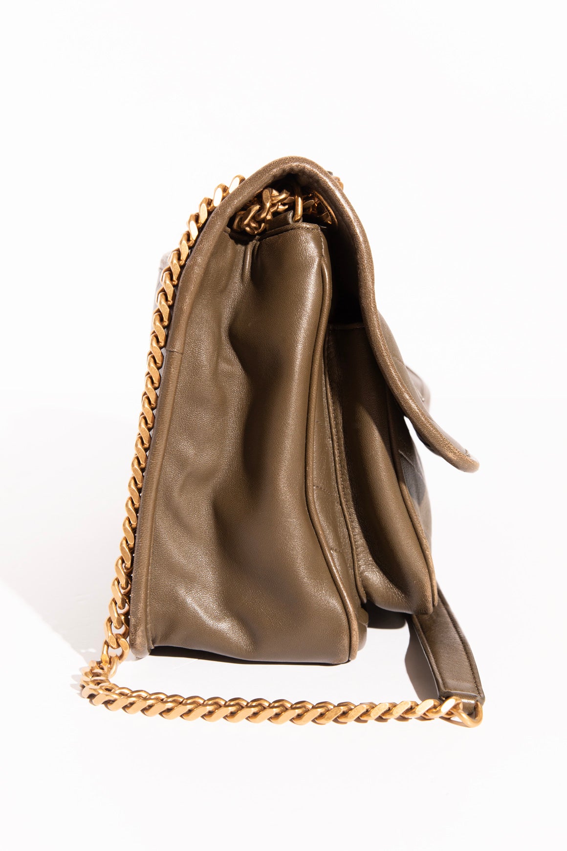 SAINT LAURENT Olive Niki Messenger Bag