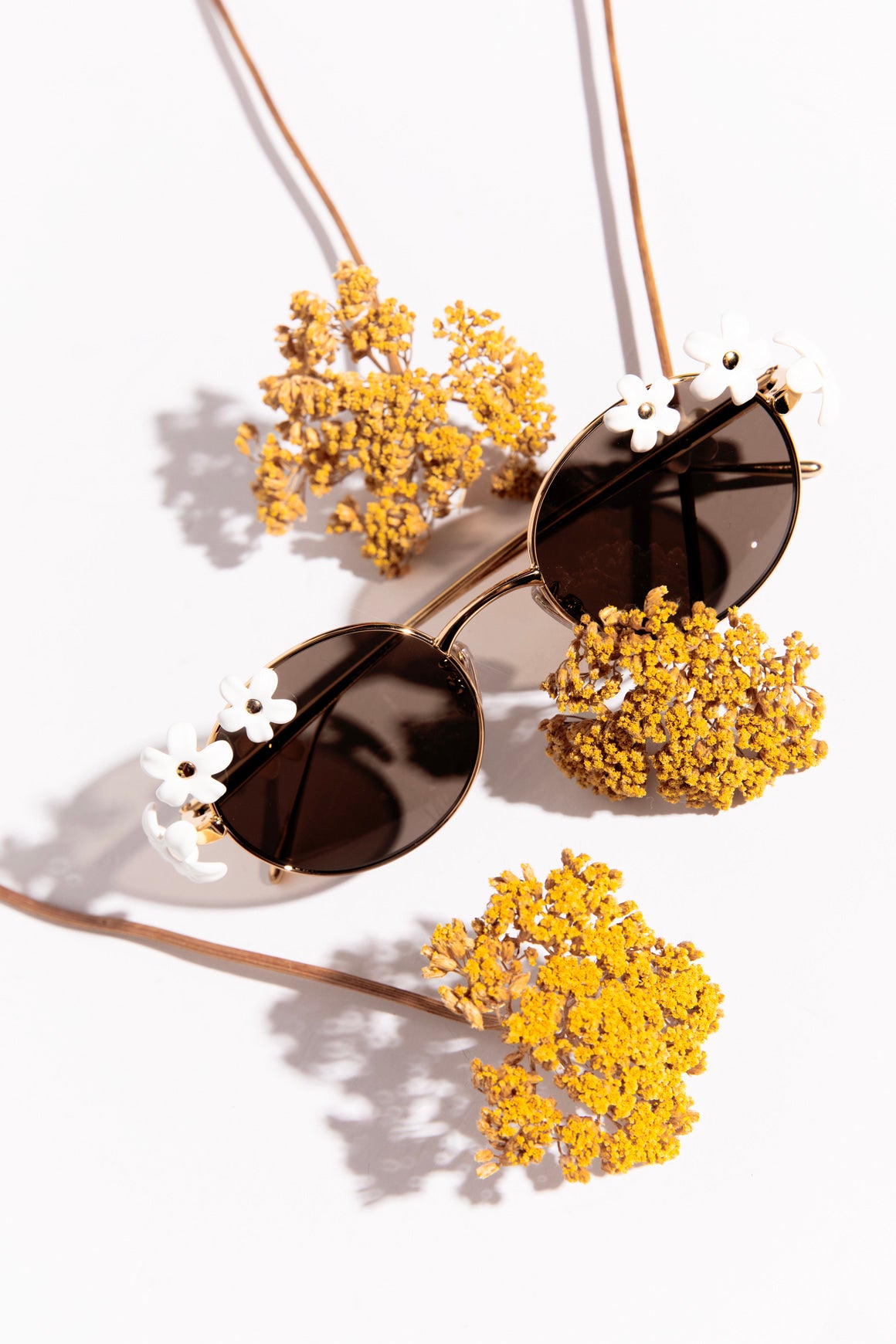 LOEWE Gold Floral Metal Sunglasses