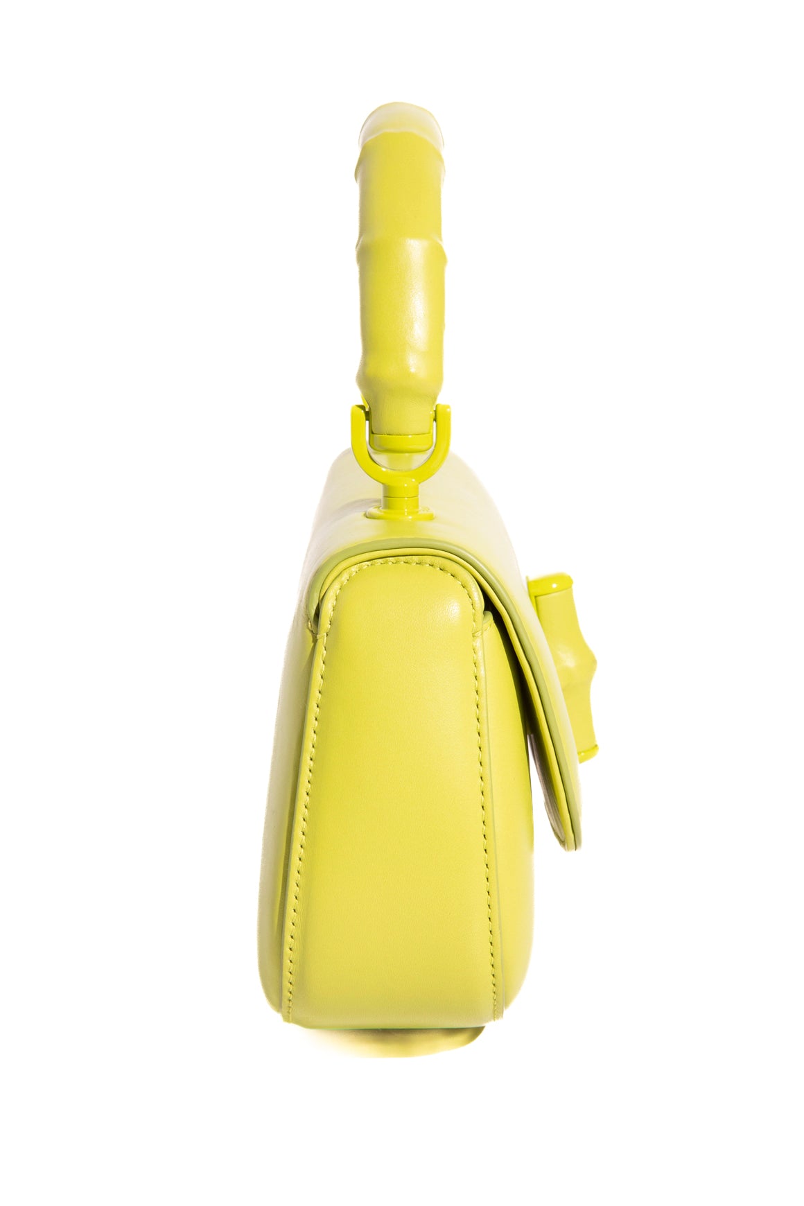 GUCCI Chartreuse Bamboo "Diva" Small Top Handle Bag