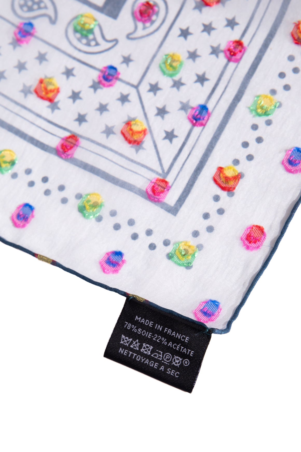 HERMES Sheer Bandana Silk Scarf
