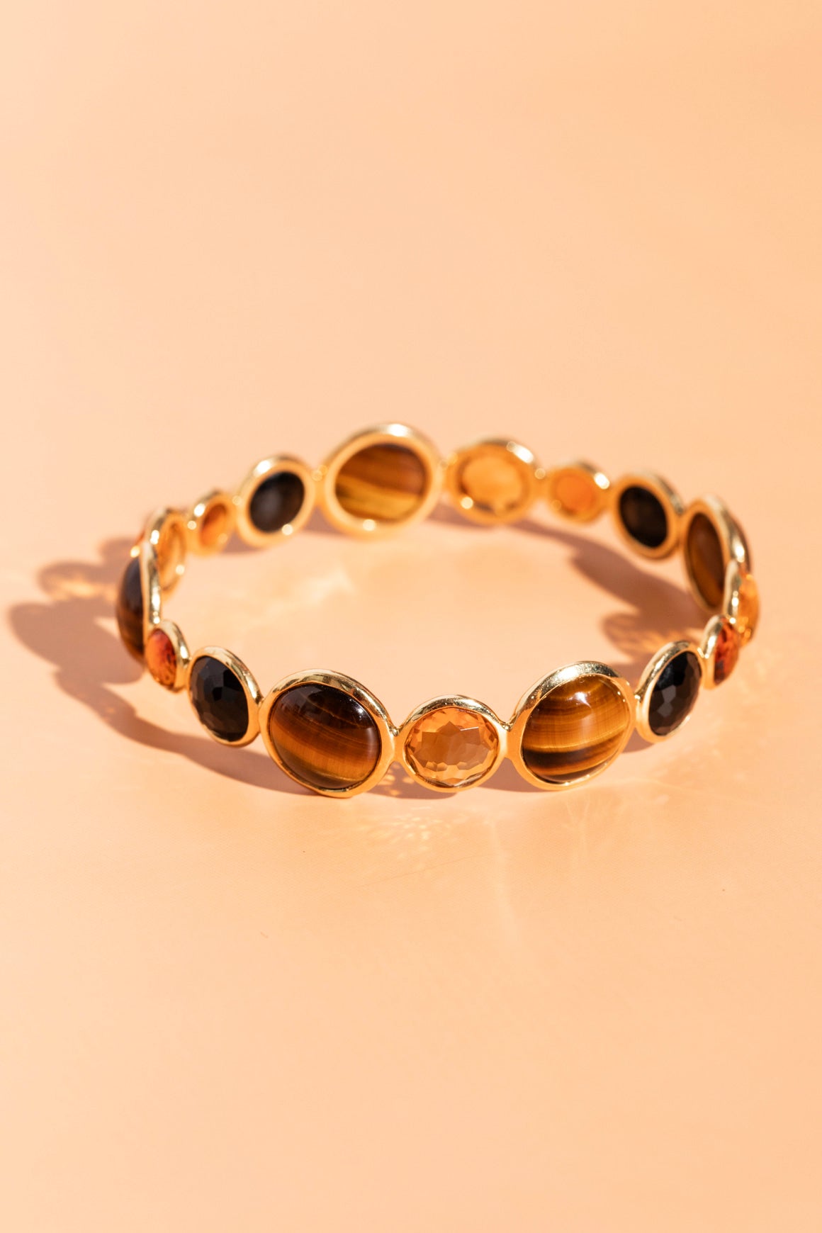 IPPOLITA 18K Tigers Eye Lollipop Multi Stine Bangle