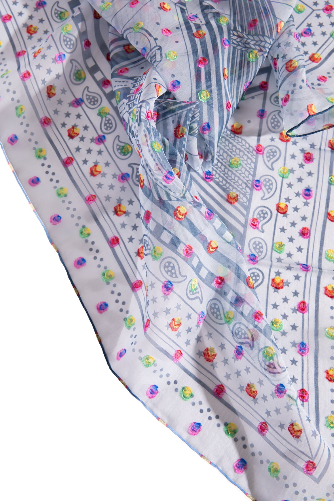 HERMES Sheer Bandana Silk Scarf