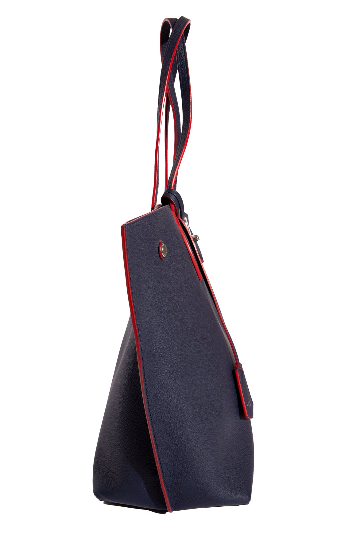 LOUIS VUITTON Navy & Red Piped 'LockMe' Tote