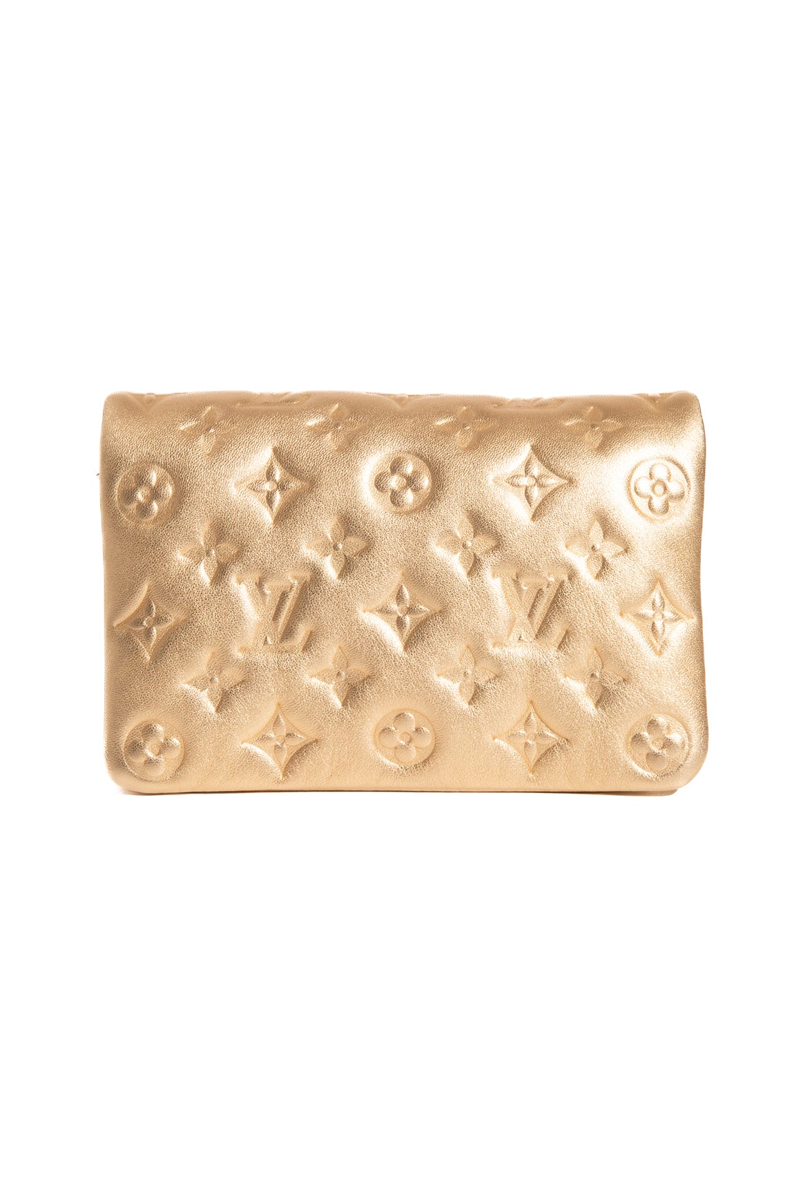 LOUIS VUITTON Gold Monogram Pochette Coussin