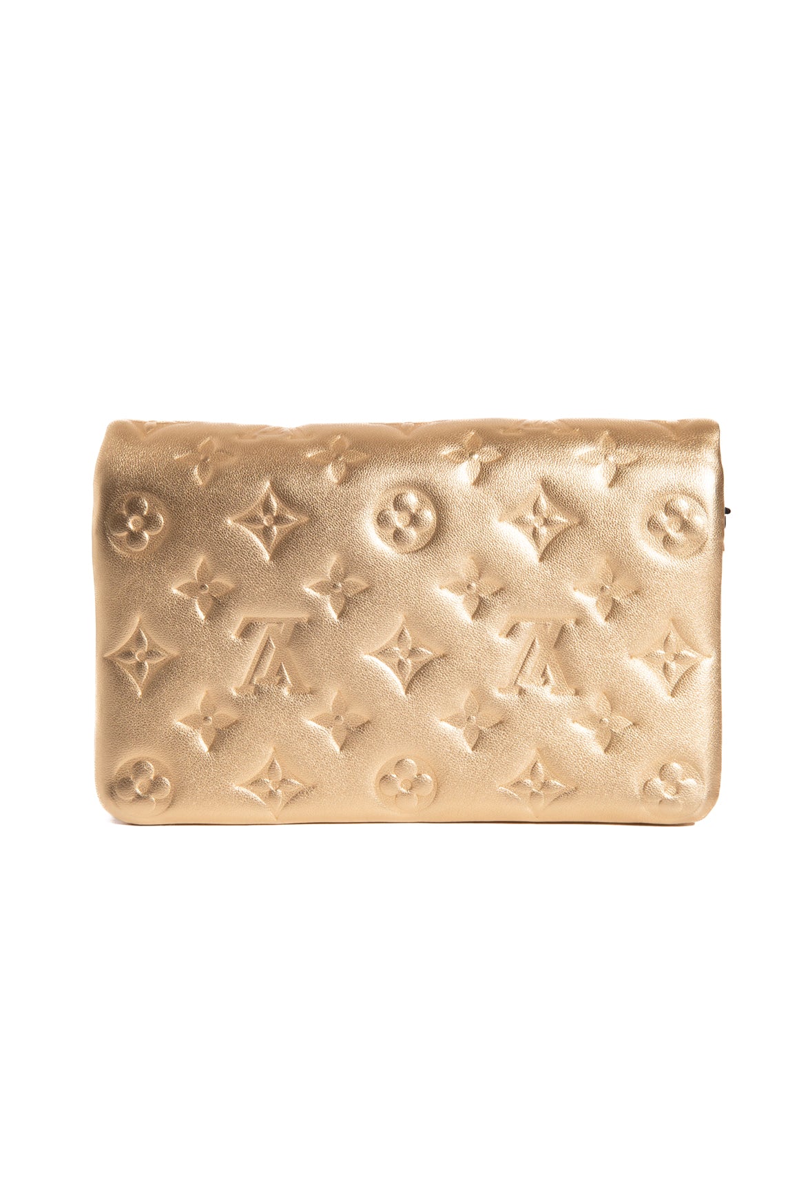 LOUIS VUITTON Gold Monogram Pochette Coussin