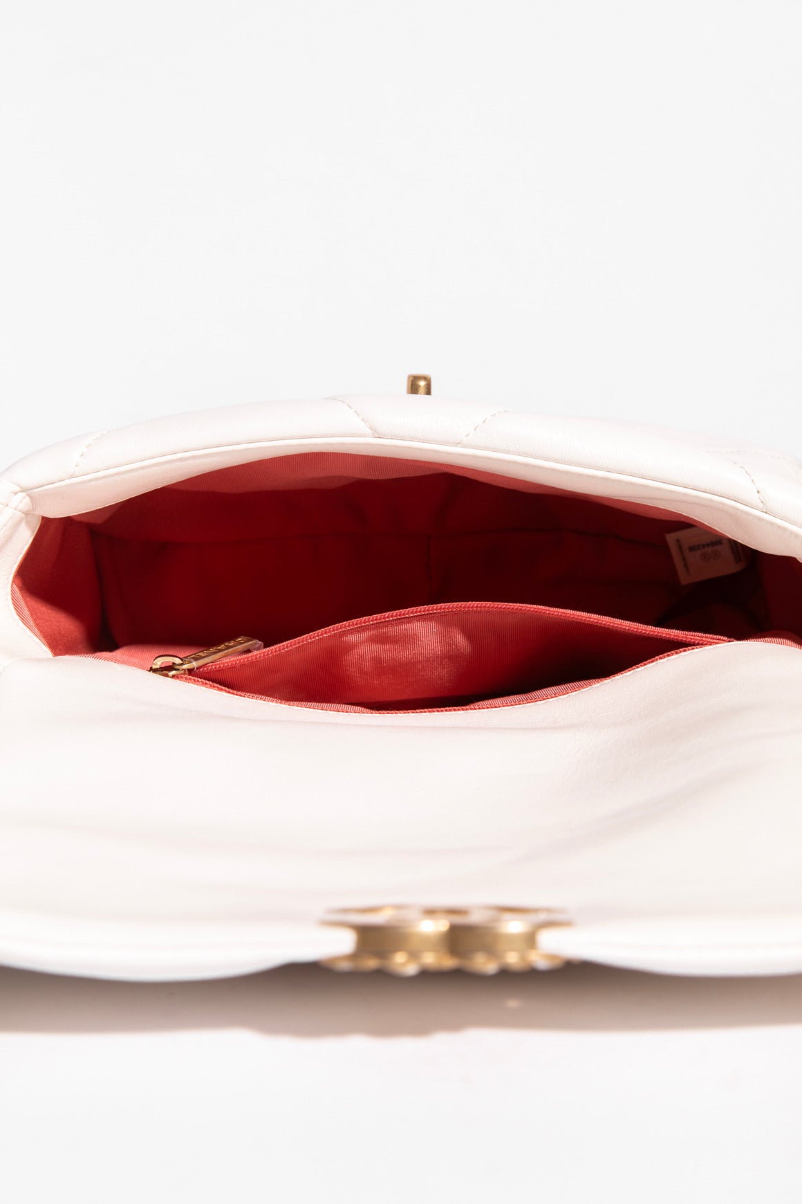 CHANEL 19 White Quilted Flap Bag