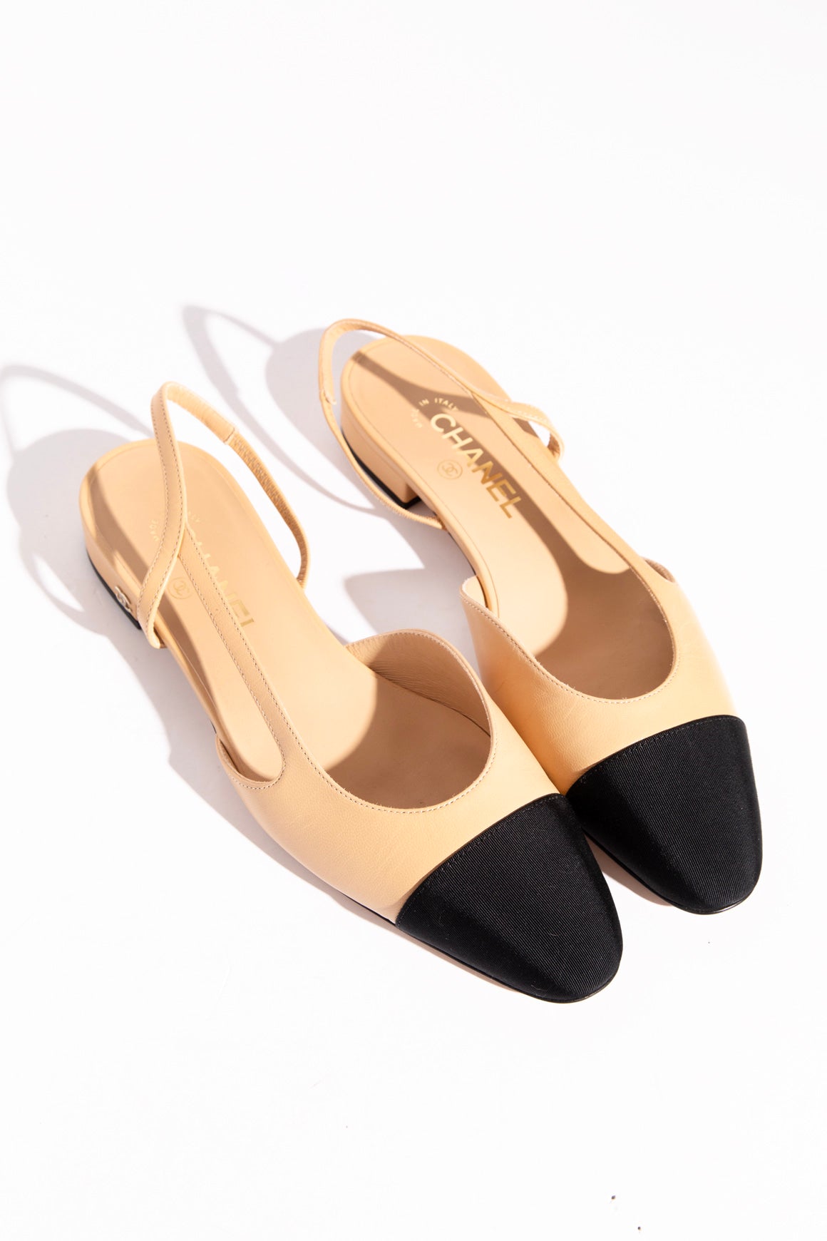 CHANEL Signature Captoe Slingback Sandal (Sz.40)