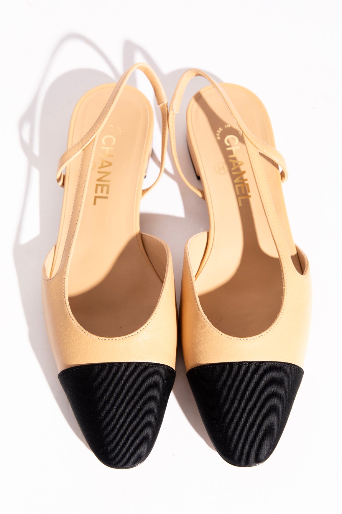 CHANEL Signature Captoe Slingback Sandal (Sz.40)