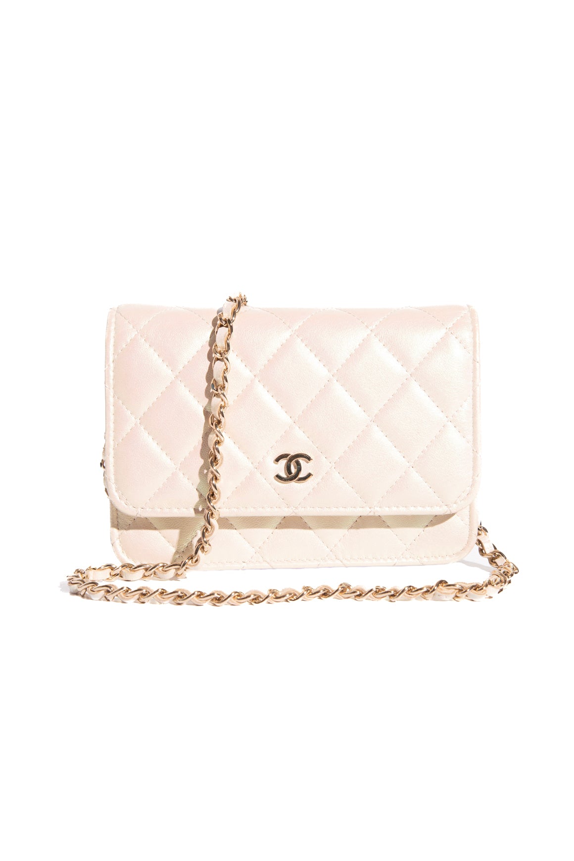 CHANEL Iridescent Pearl Mini Wallet On Chain