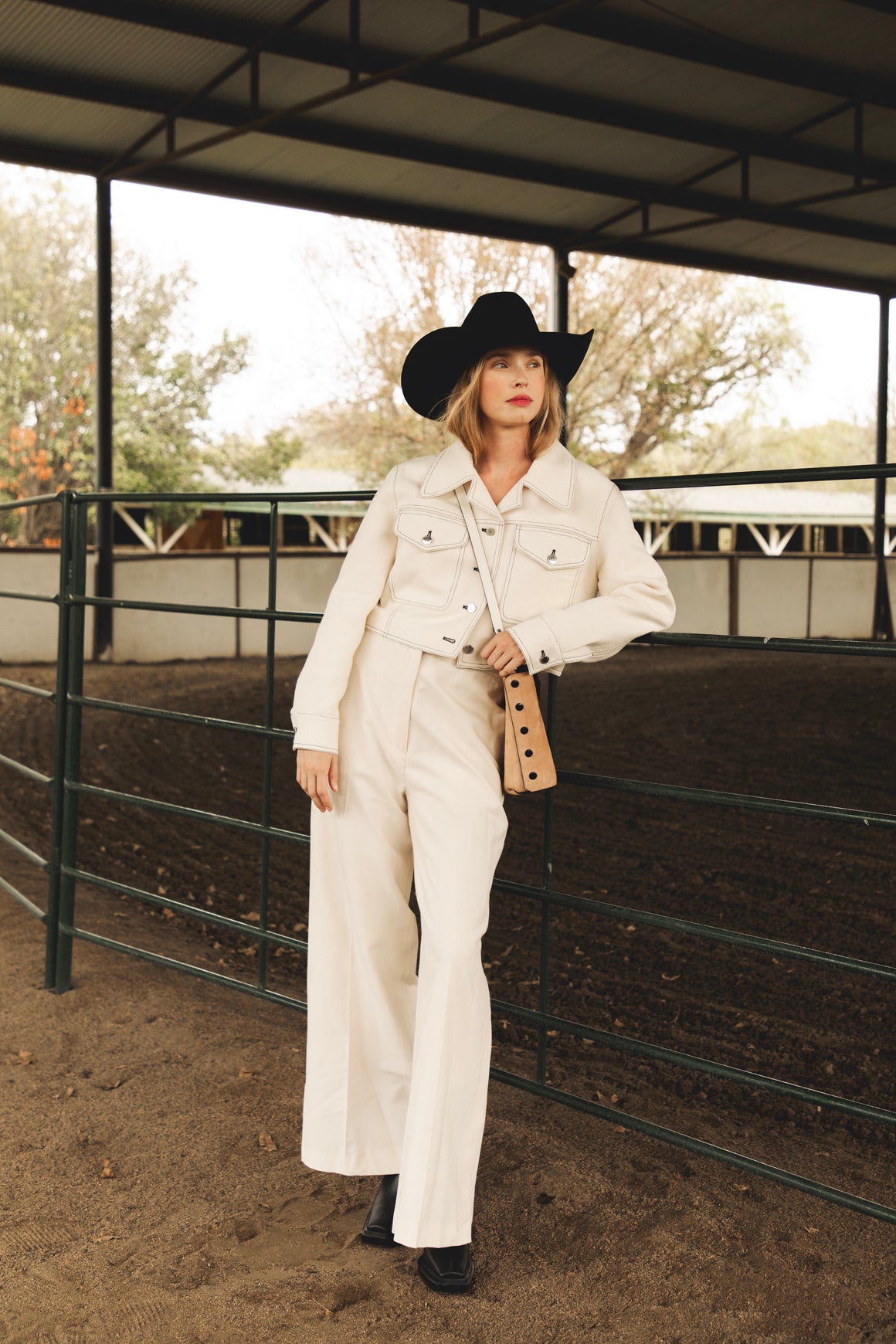 ROHE Cream Wide Leg Trousers (Sz. 42/6)