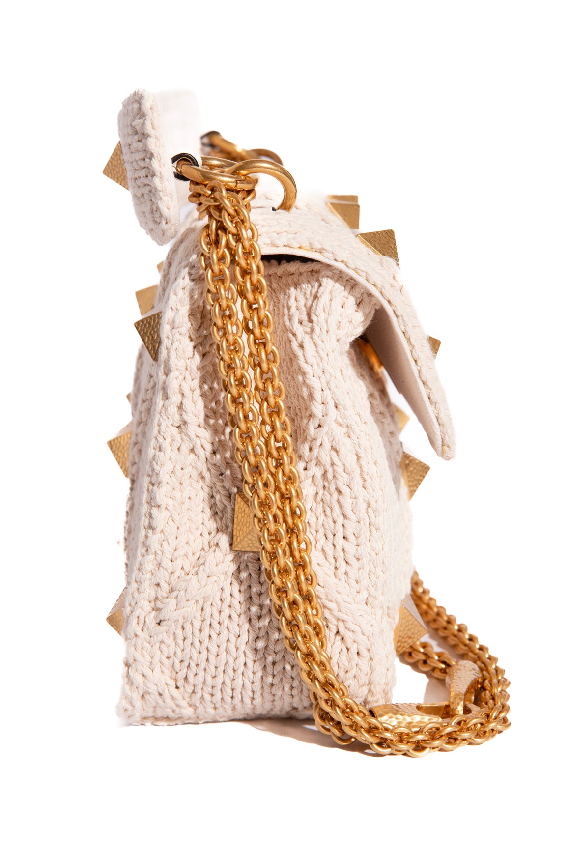 VALENTINO Knit Top Handle Shoulder Bag