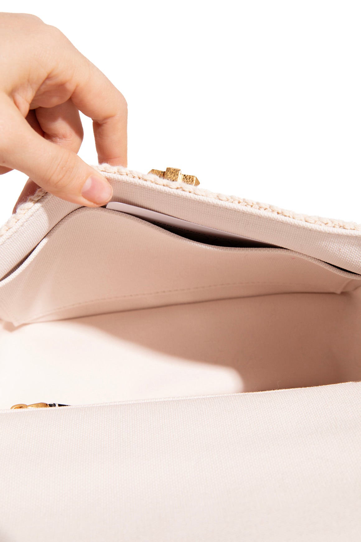 VALENTINO Knit Top Handle Shoulder Bag