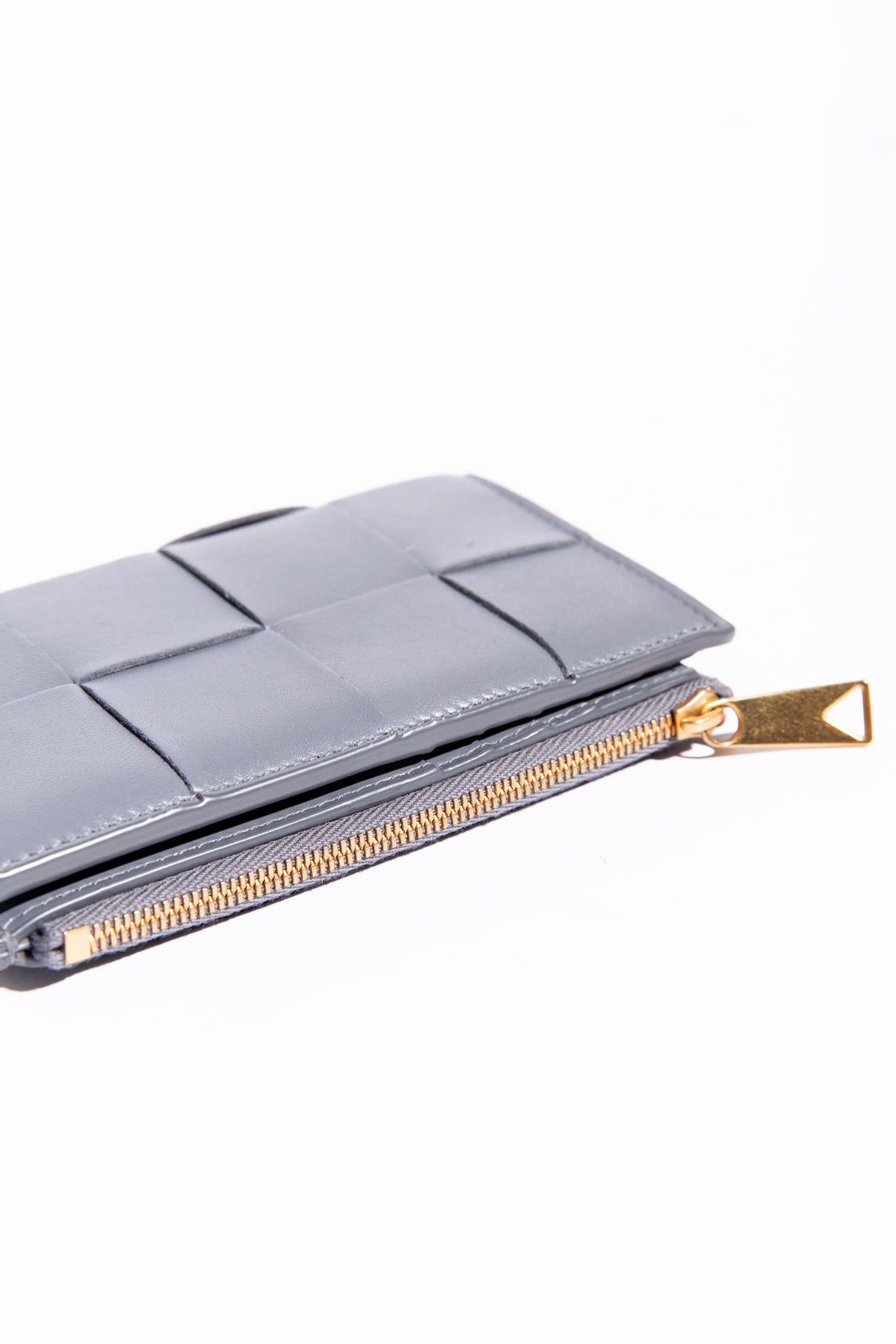BOTTEGA VENETA Grey Medium Cassette Bi-Fold Zip Wallet