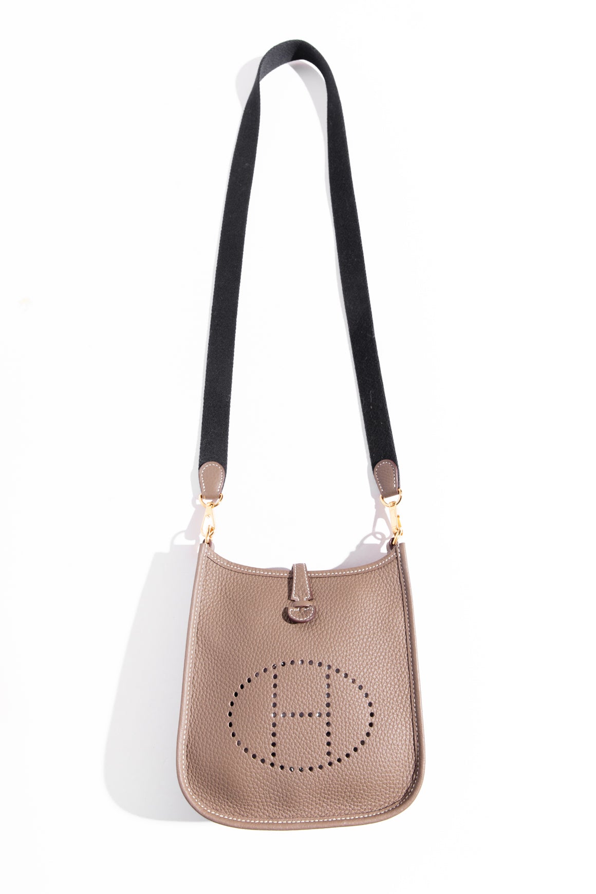HERMES Etoupe Clemence Evelyne Mini II TPM Shoulder Bag