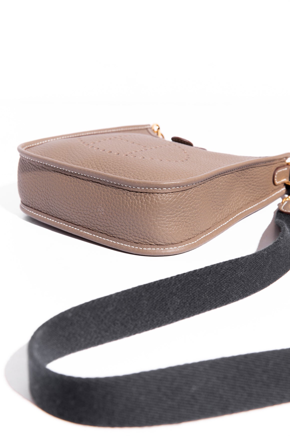 HERMES Etoupe Clemence Evelyne Mini II TPM Shoulder Bag