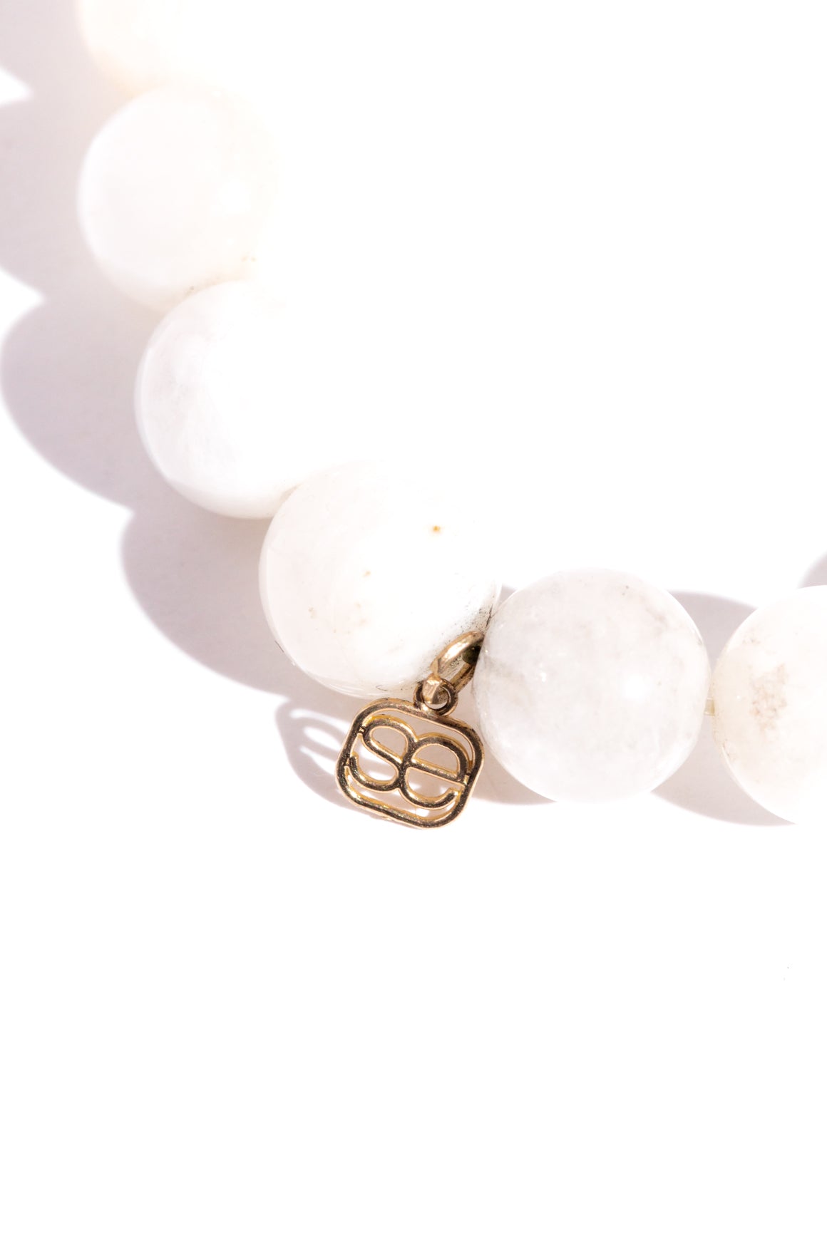 SYDNEY EVAN Moonstone Bracelet with Gold Bee Charm