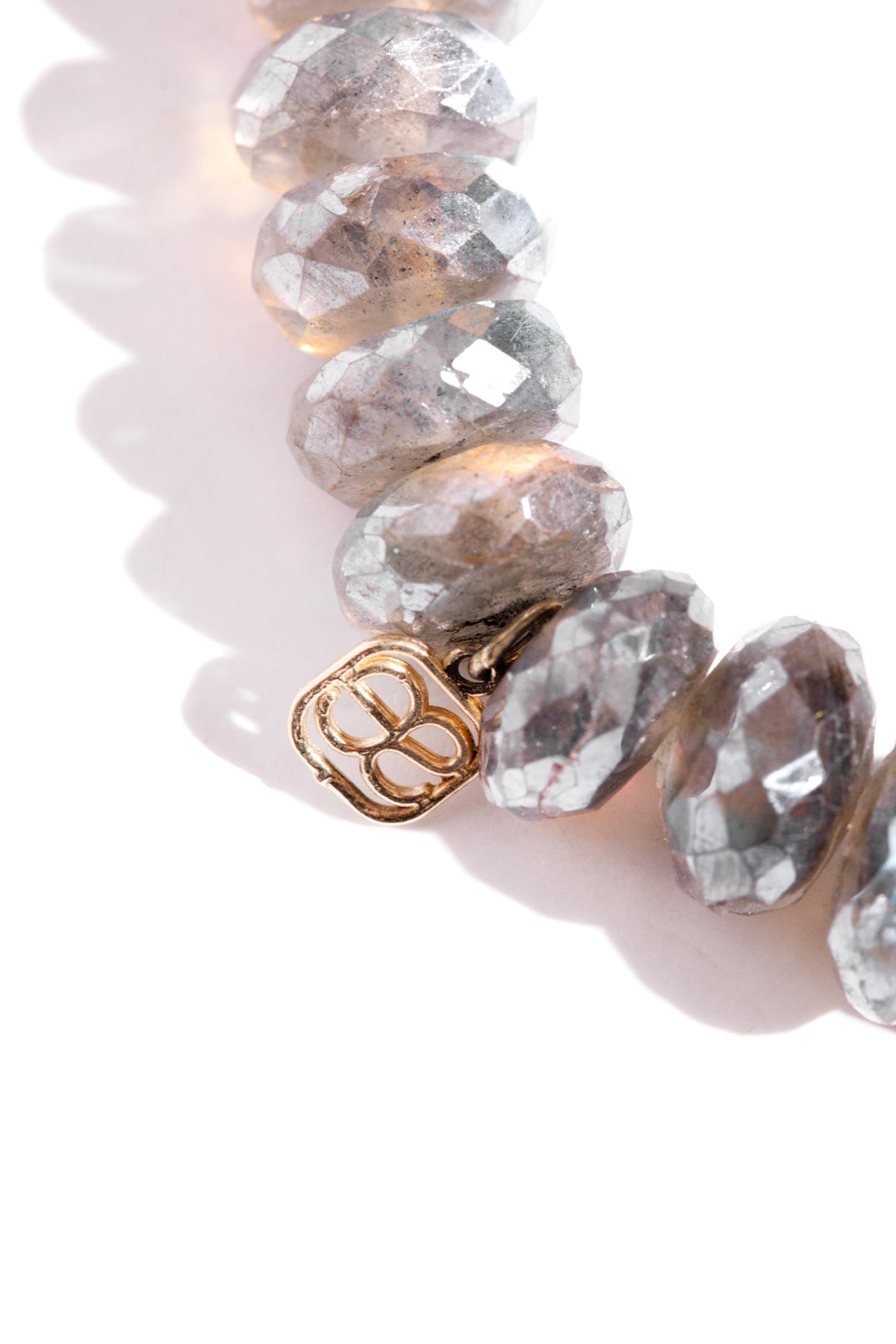 SYDNEY EVAN Mystic Labradorite Bracelet with Moon & Star Charm