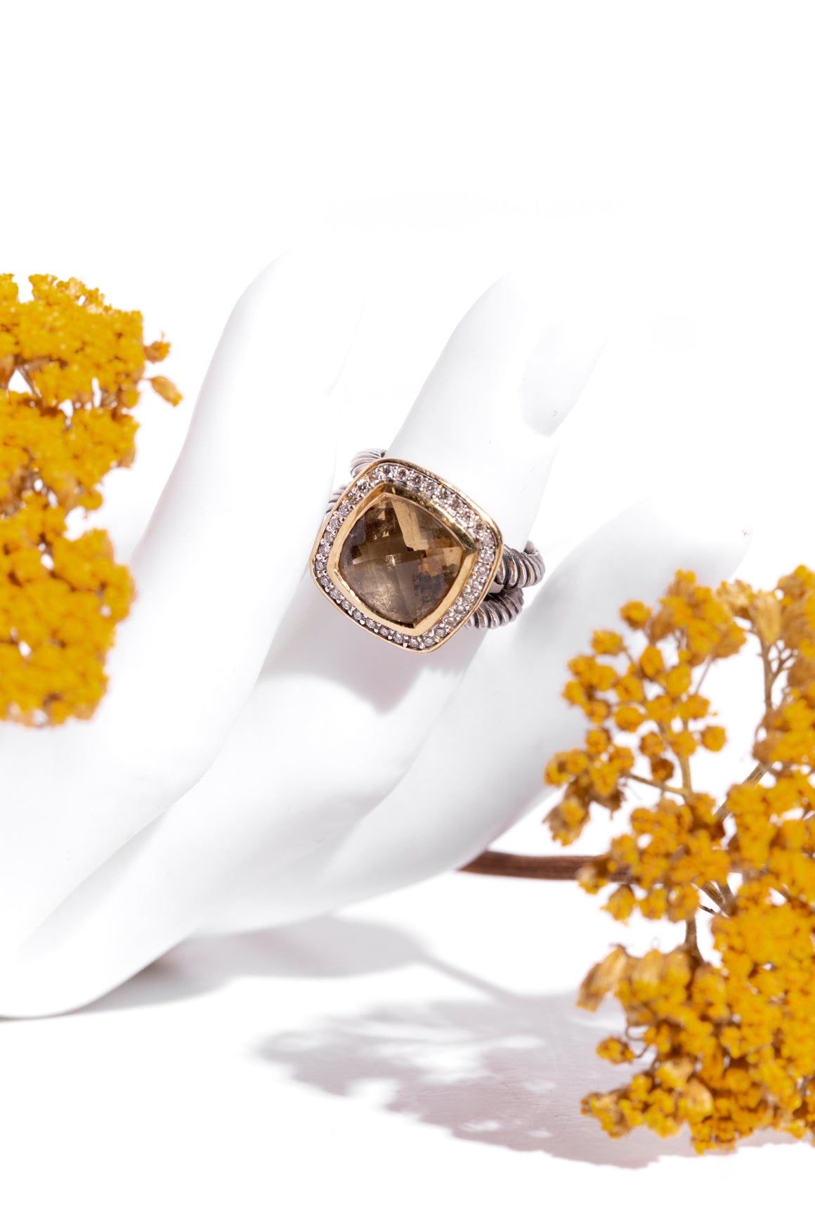 DAVID YURMAN Sterling Silver & Citrine Albion Ring