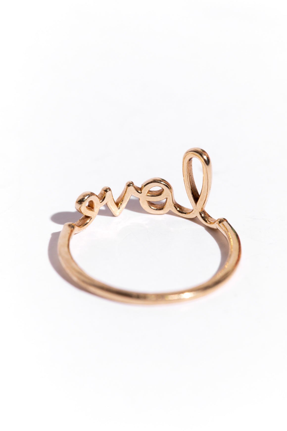 SYDNEY EVAN Pure Gold "Love" Ring