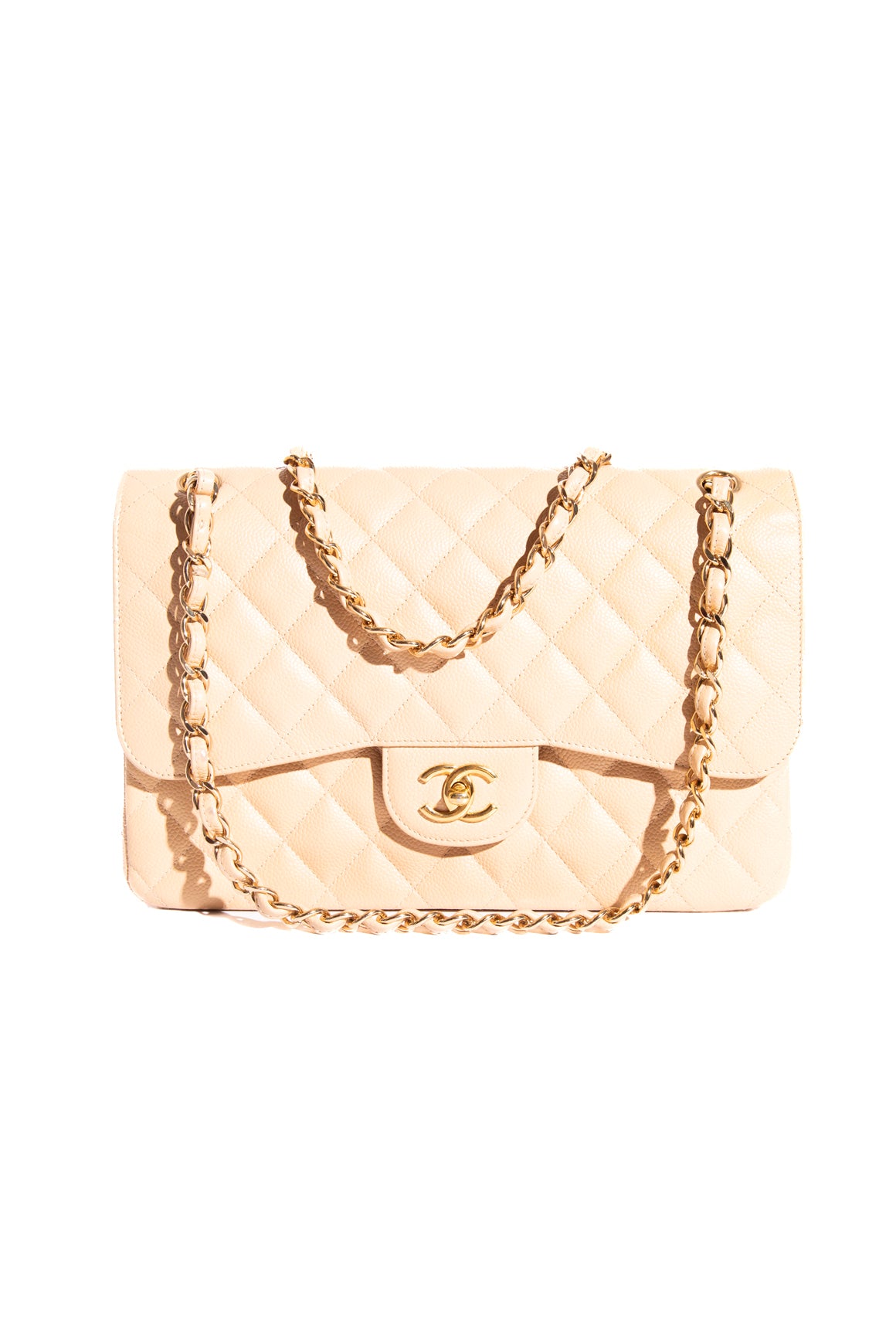 CHANEL Caviar Jumbo Double Flap Bag