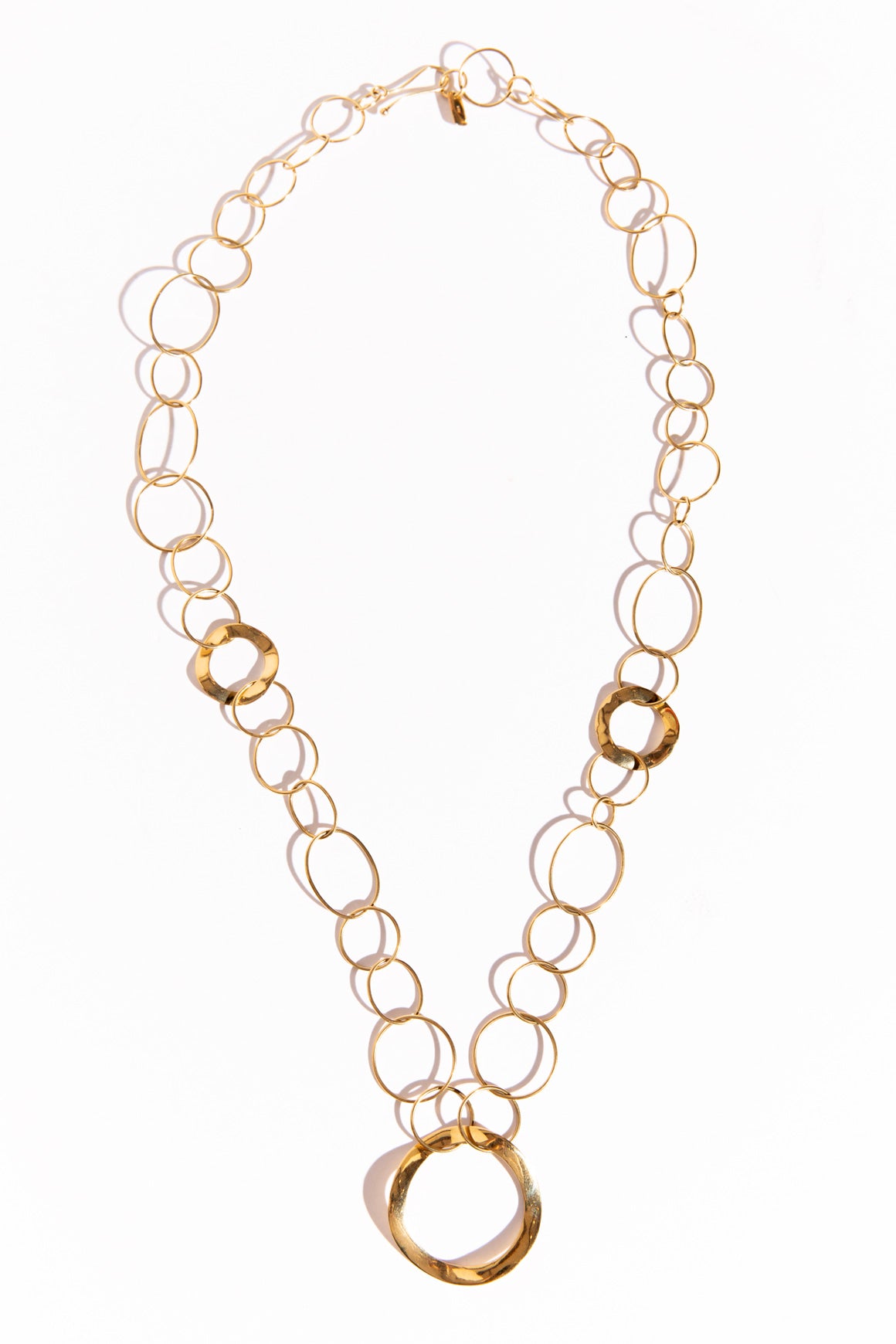 IPPOLITA Classico 18K Gold Wavy Disk Necklace