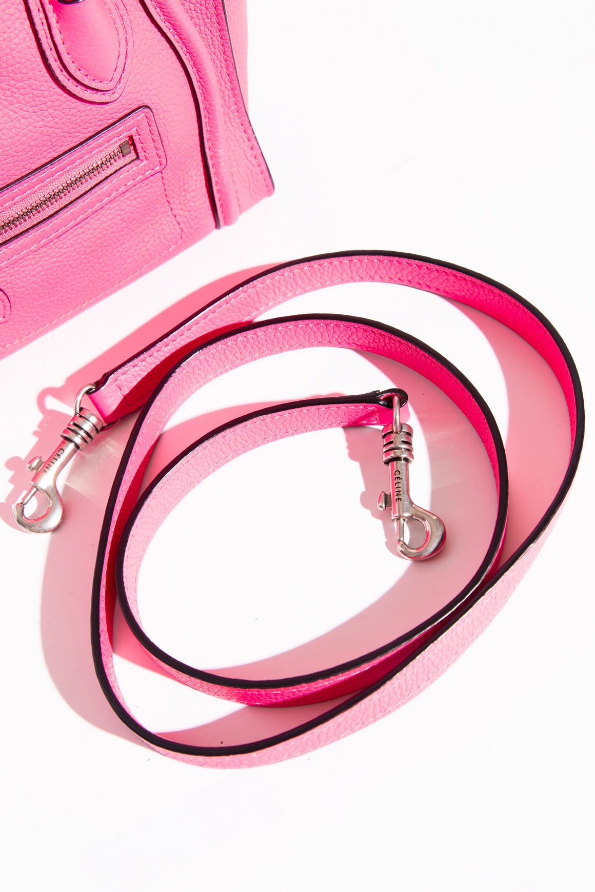 CELINE Hot Pink Nano Luggage Tote