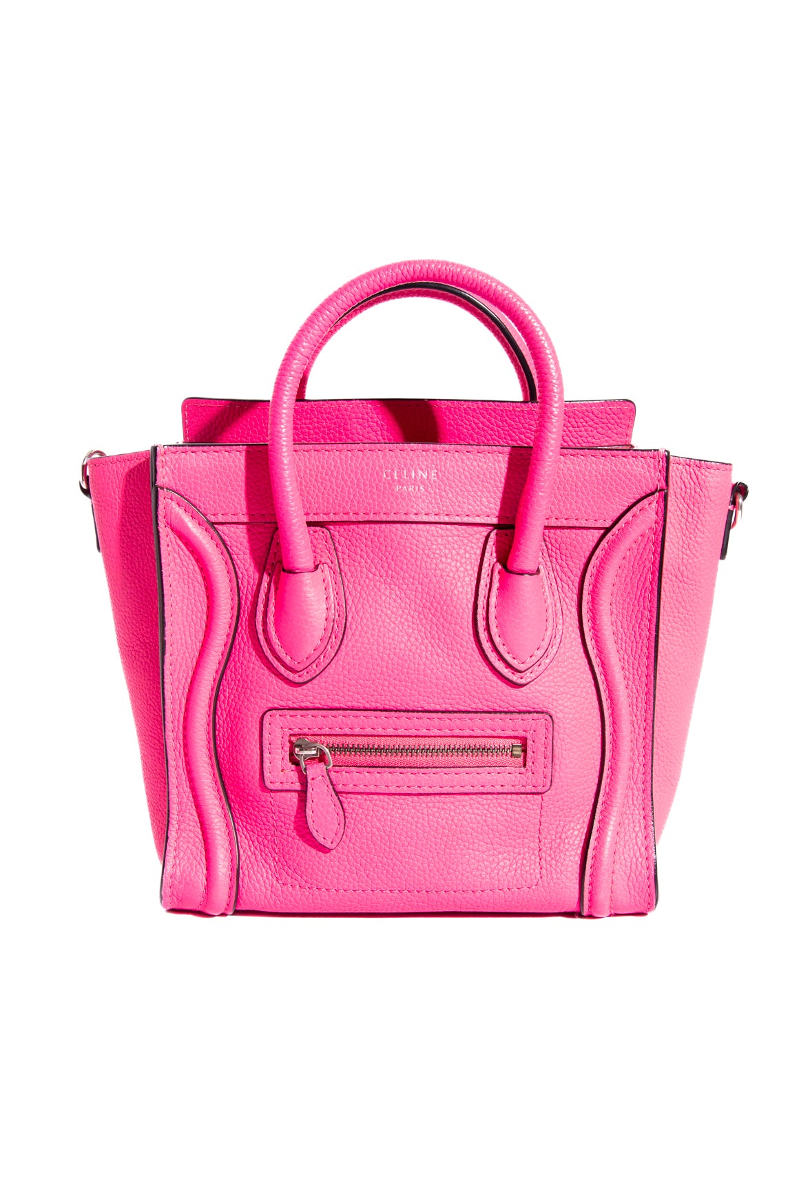 CELINE Hot Pink Nano Luggage Tote